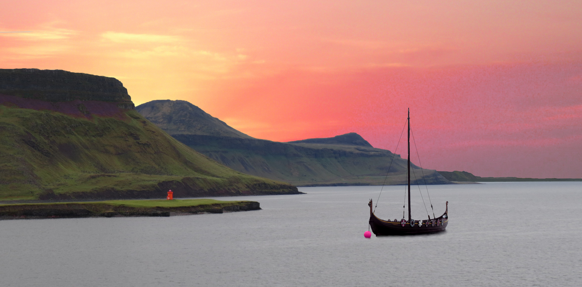 Viking Ship at Anchor