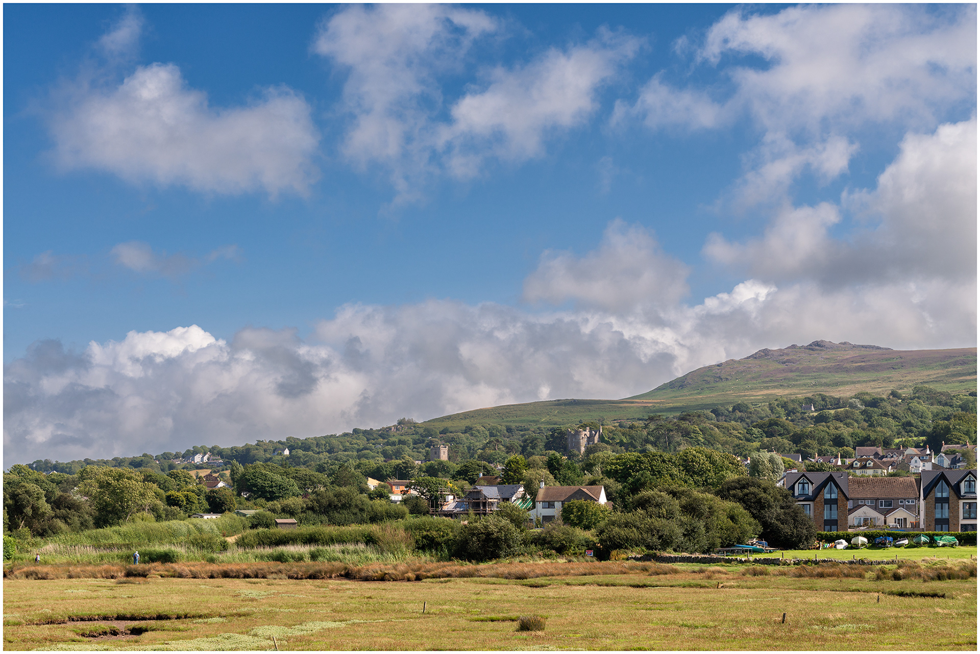 "St Mary's Church, the Old Castle and Newport beneath Mynydd Carningli" by Simon Harding