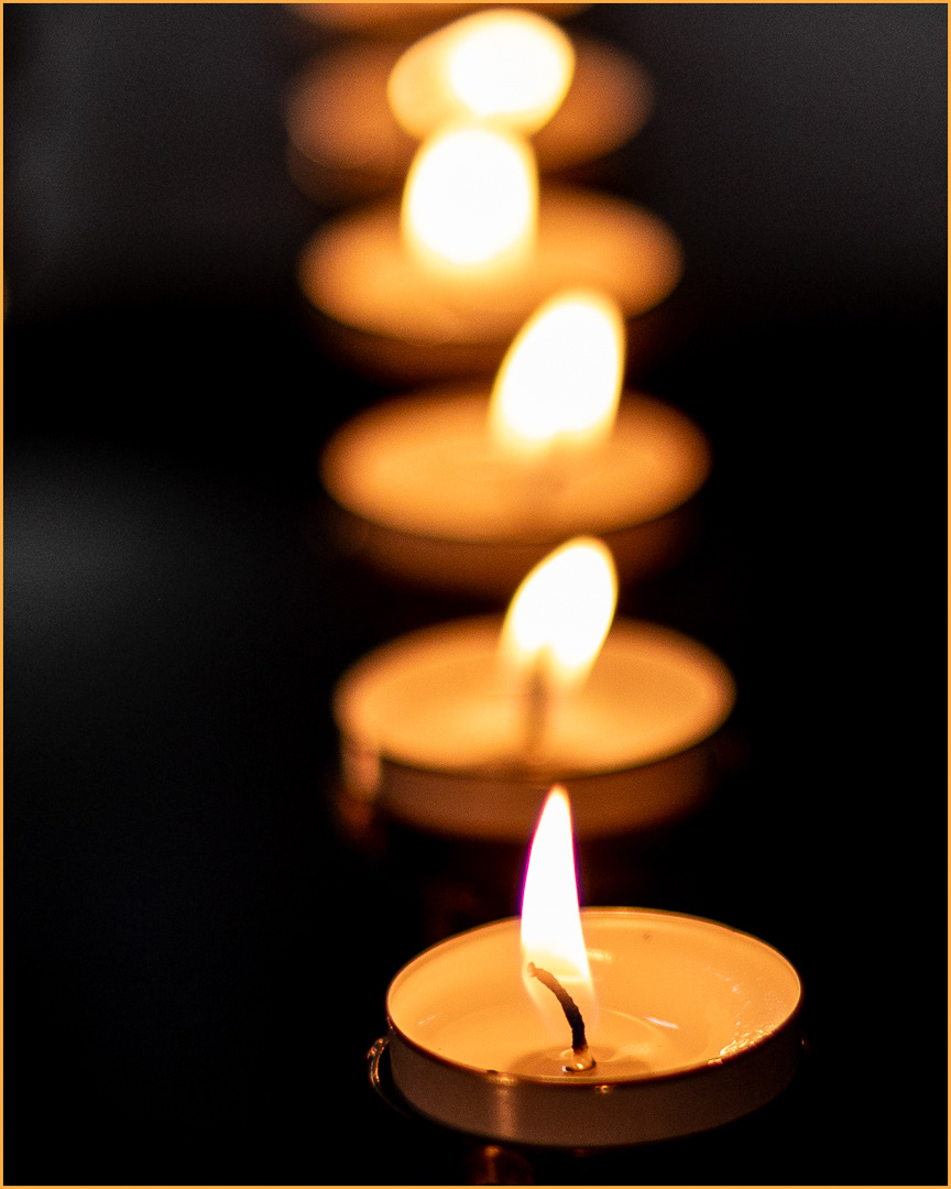 "Memorial Tealights" by Morlais Davies