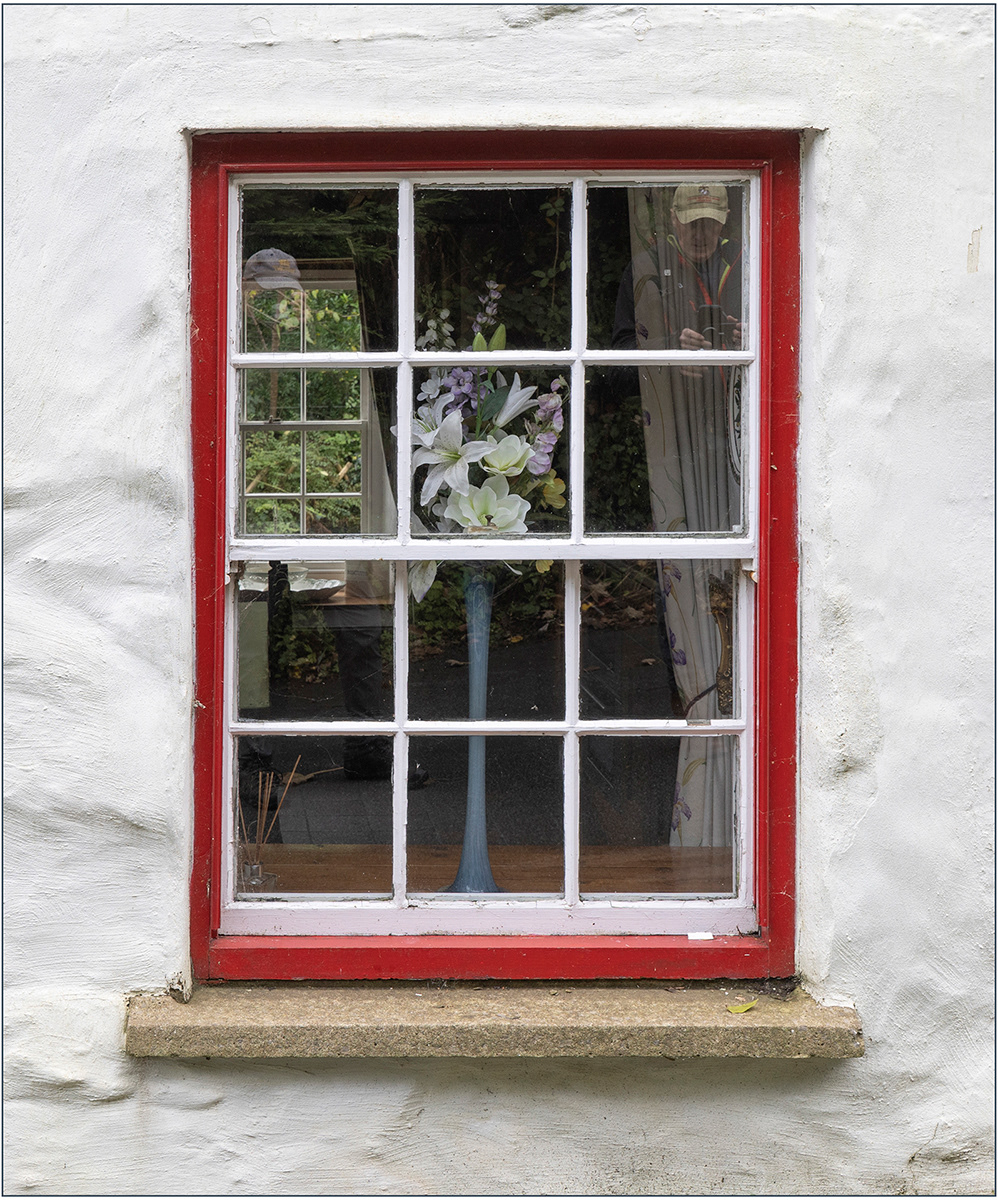 "Two caps and a flower" by Viv Evans