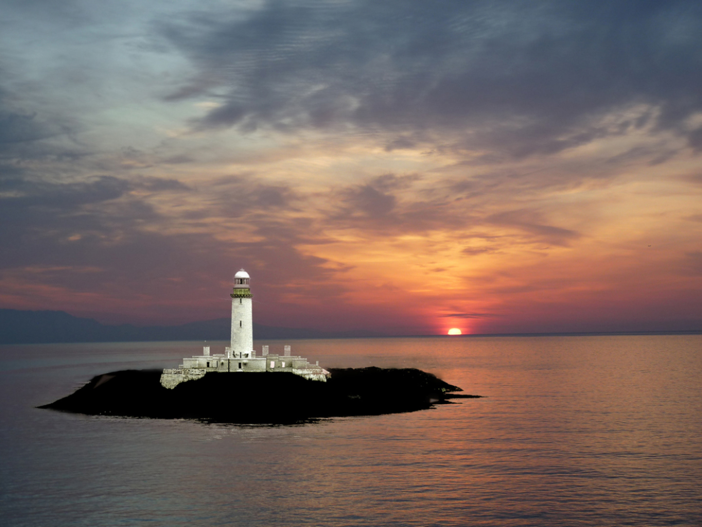 Lighthouse at Sunset