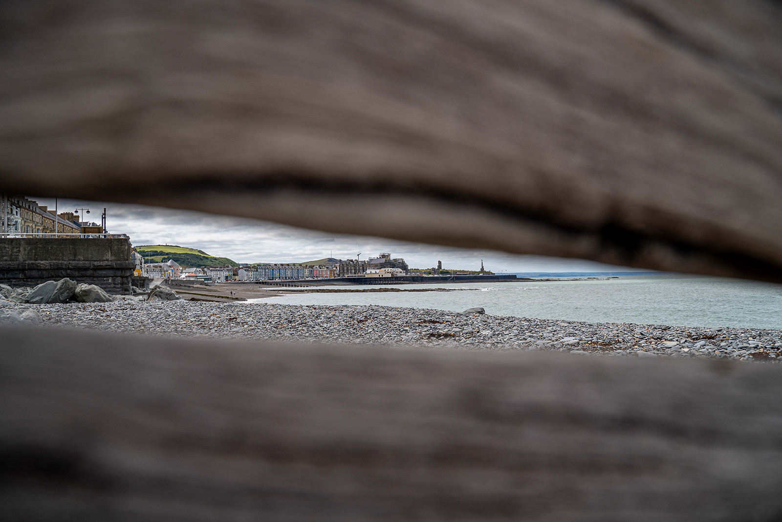 "Prom through the groyne" by Jan Evans