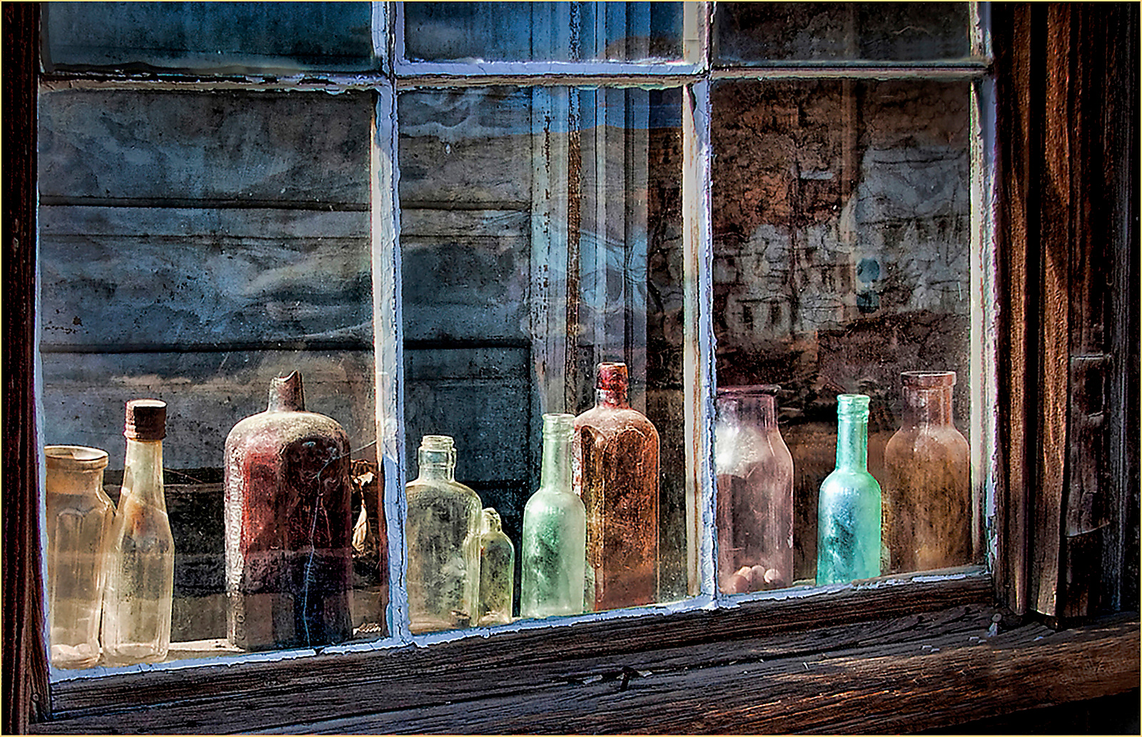 Bottles in a Window