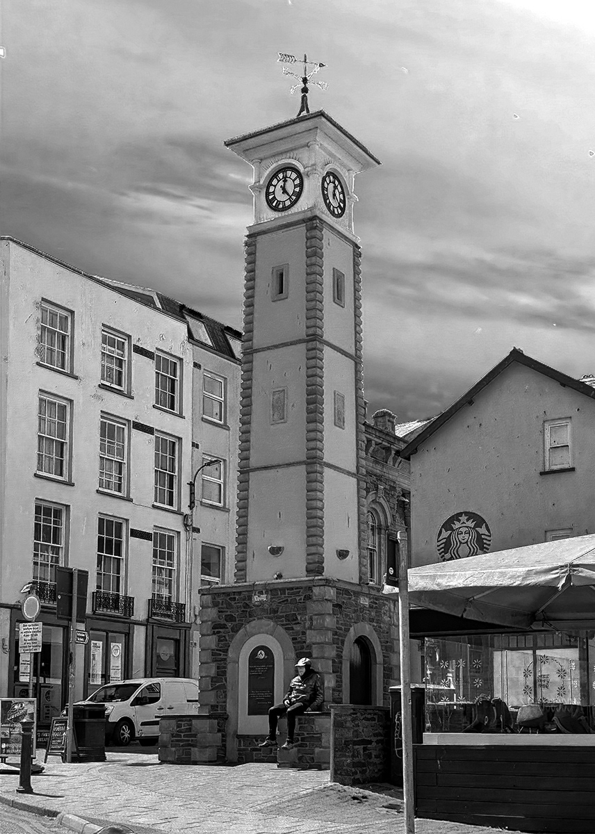 "The Town Clock B&W" by Mike Jones