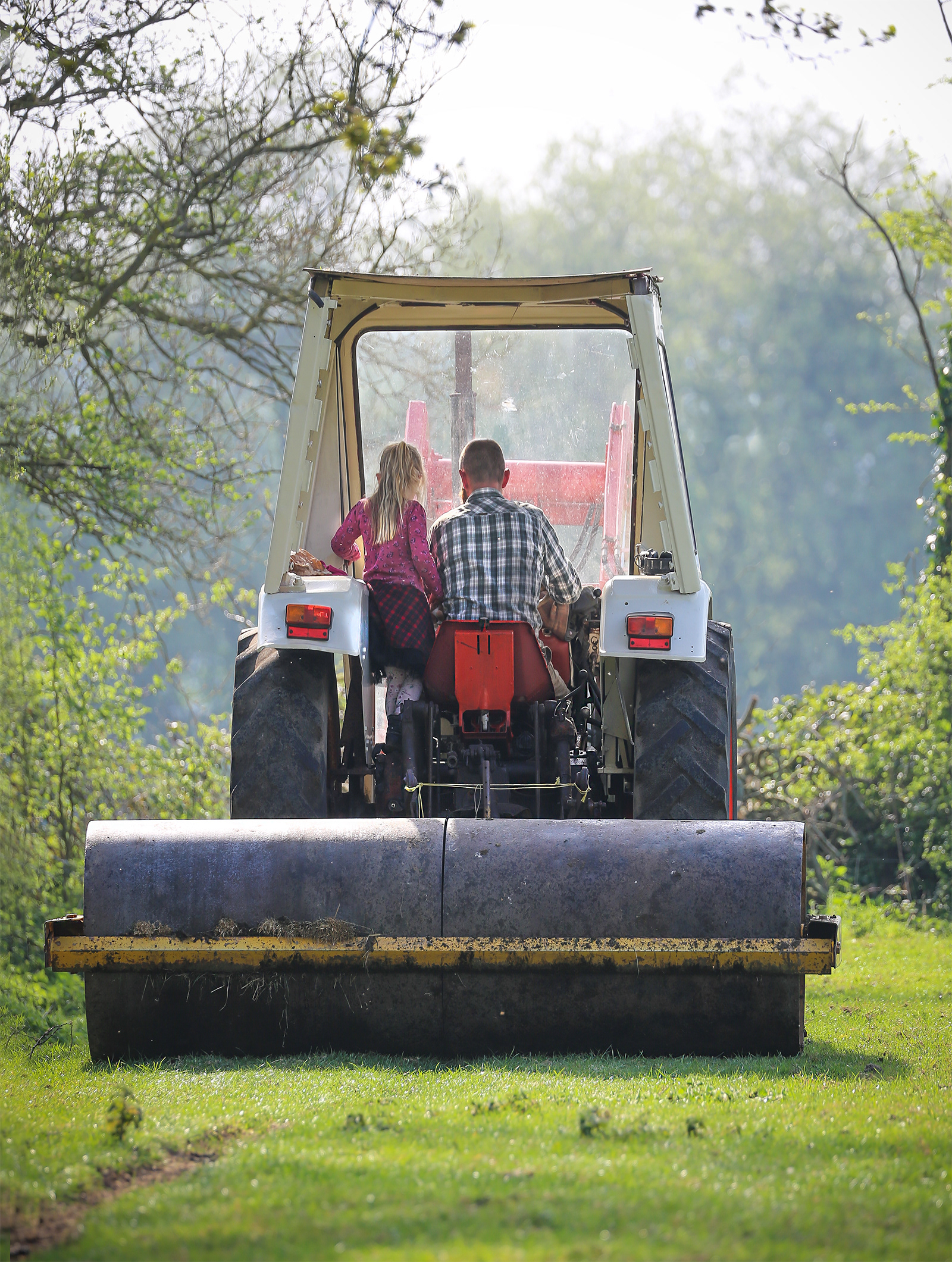 "Ben & Izzy in the tractor - work in progress" by Stuart Watson