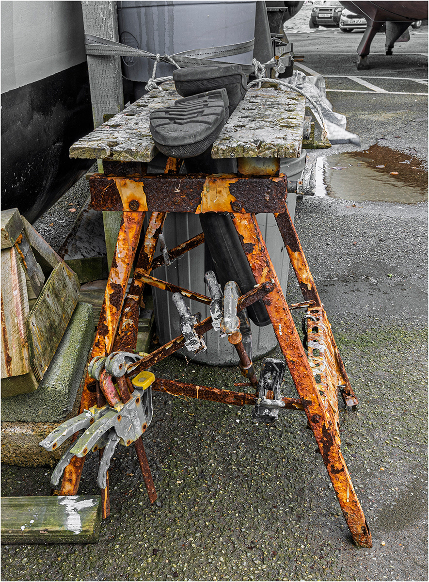 "Workmate and wellies" by Viv Evans