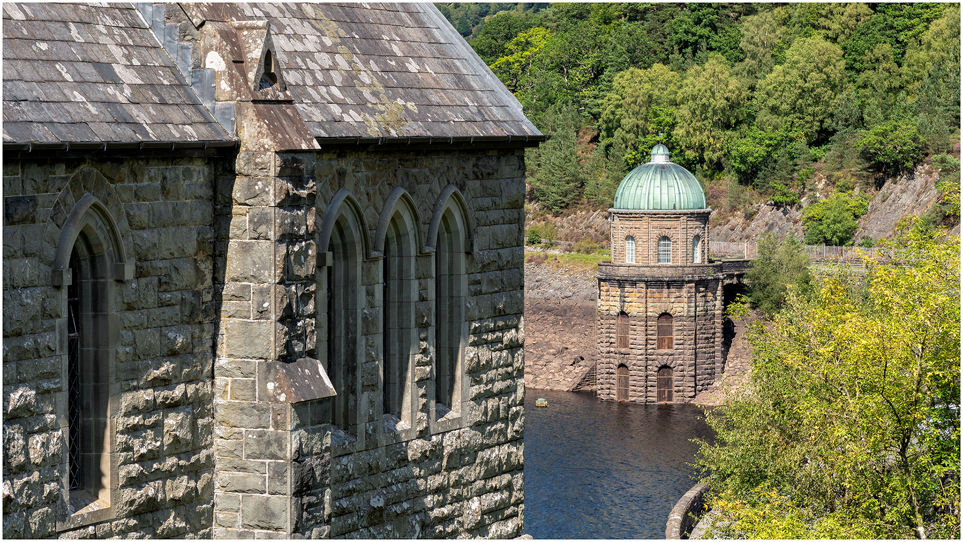 "The Foel Extraction Tower from Nantgwyllt Church" by Simon Harding