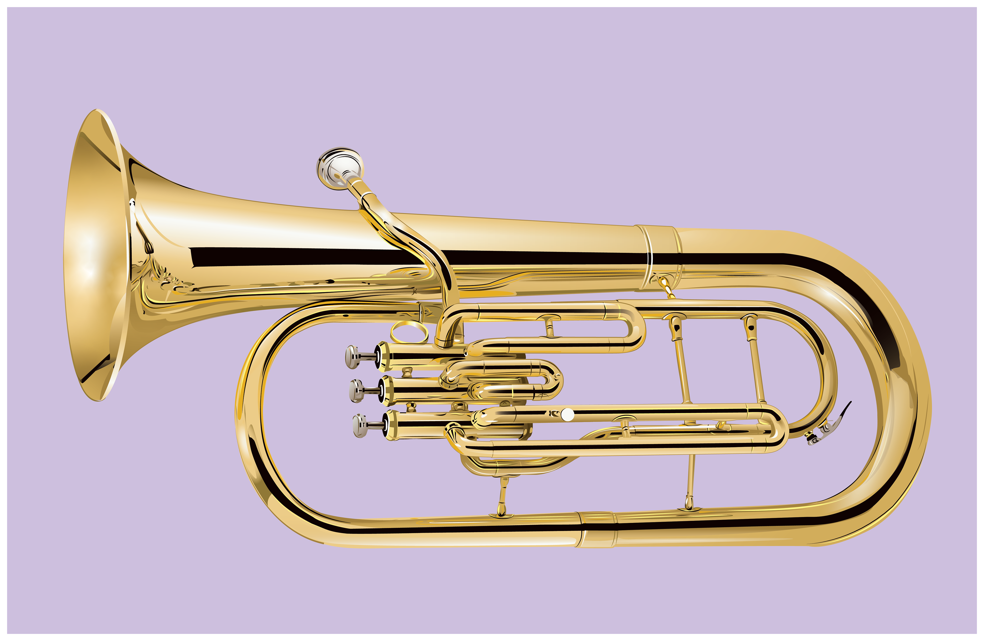 Baritone Tuba Asset made in Adobe Illustrator