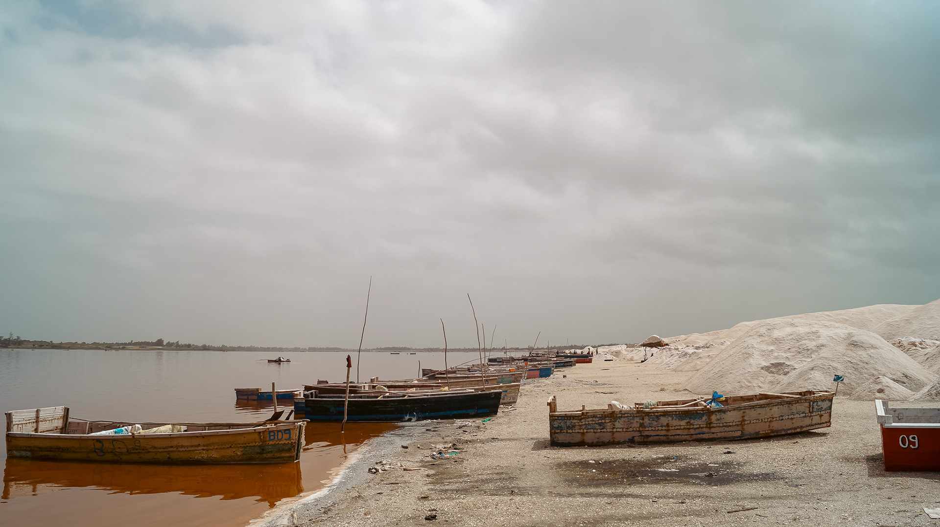 Lake Retba, Senegal - salt & boats