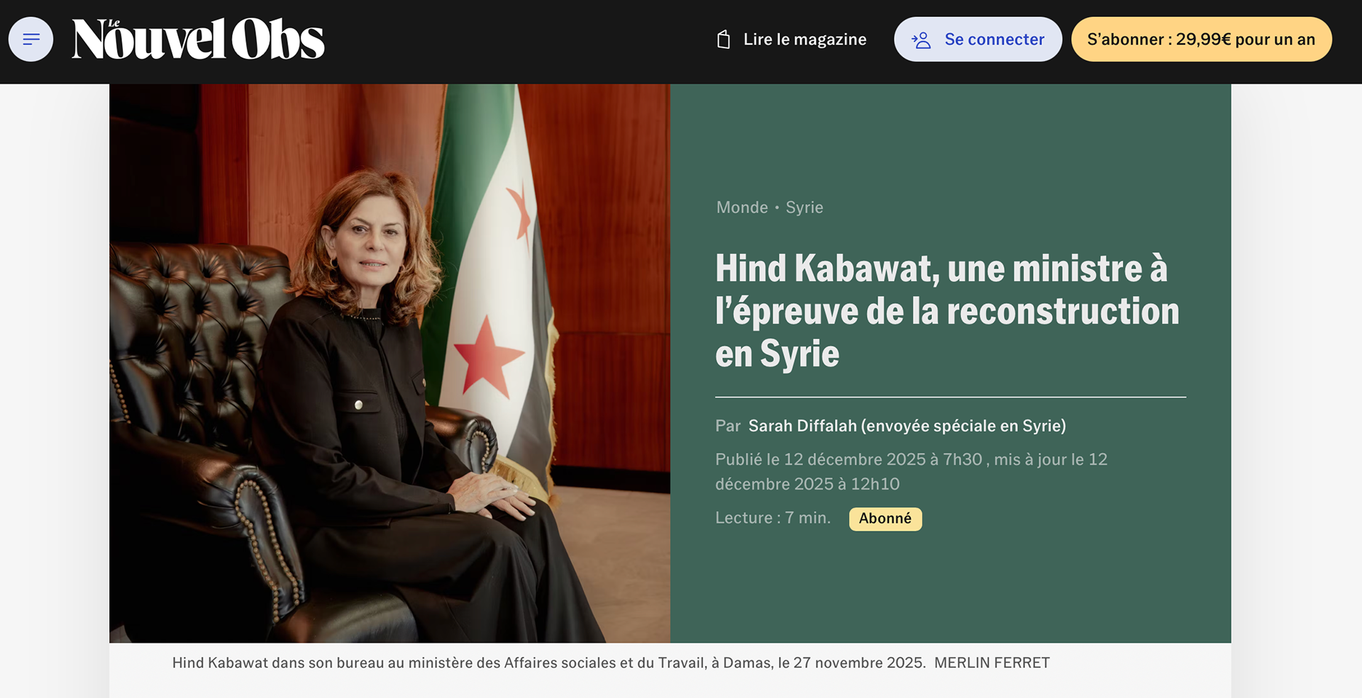 Le Nouvel Observateur - Publication Web 2025