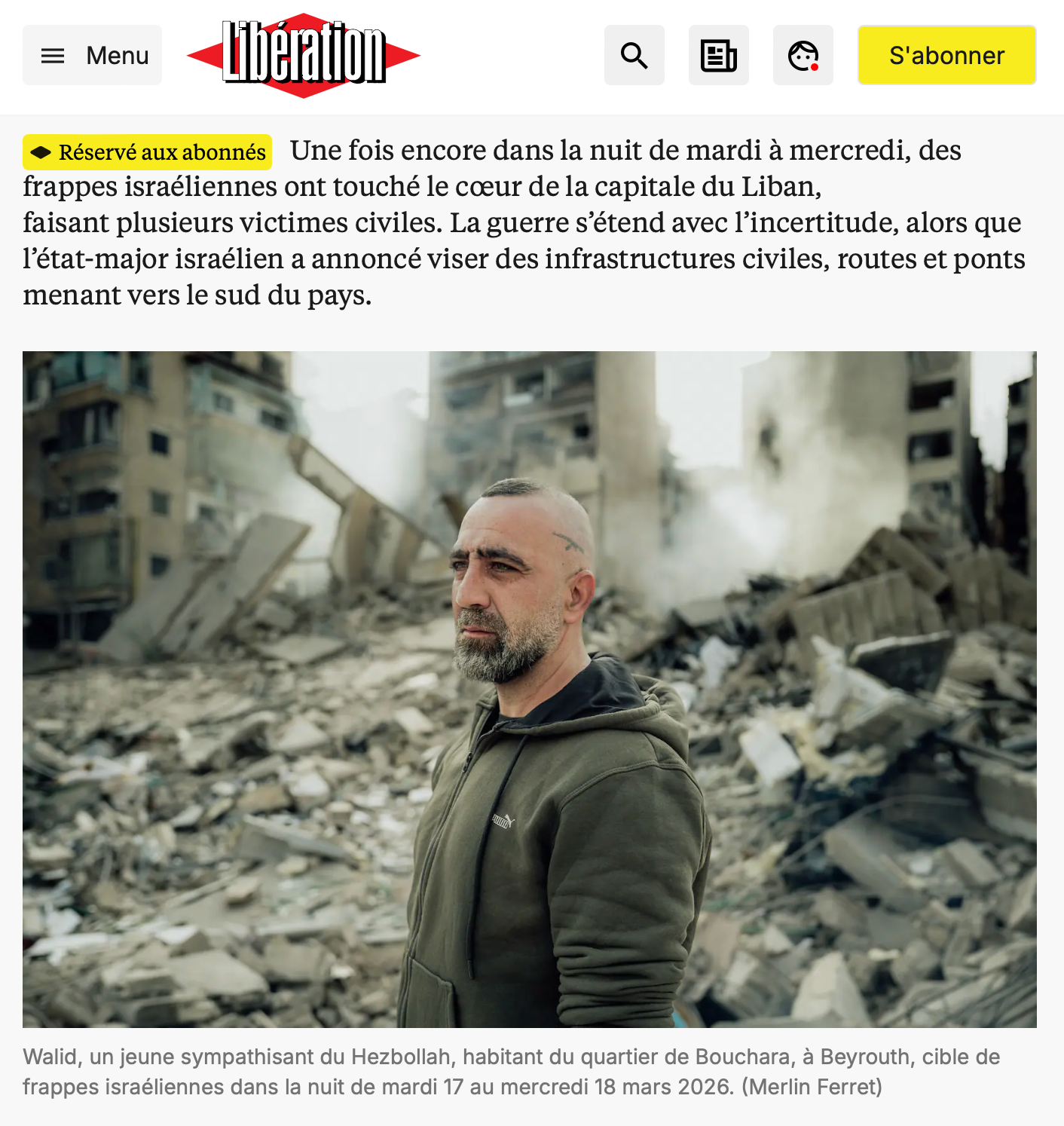 Libération - Publication Web 2026