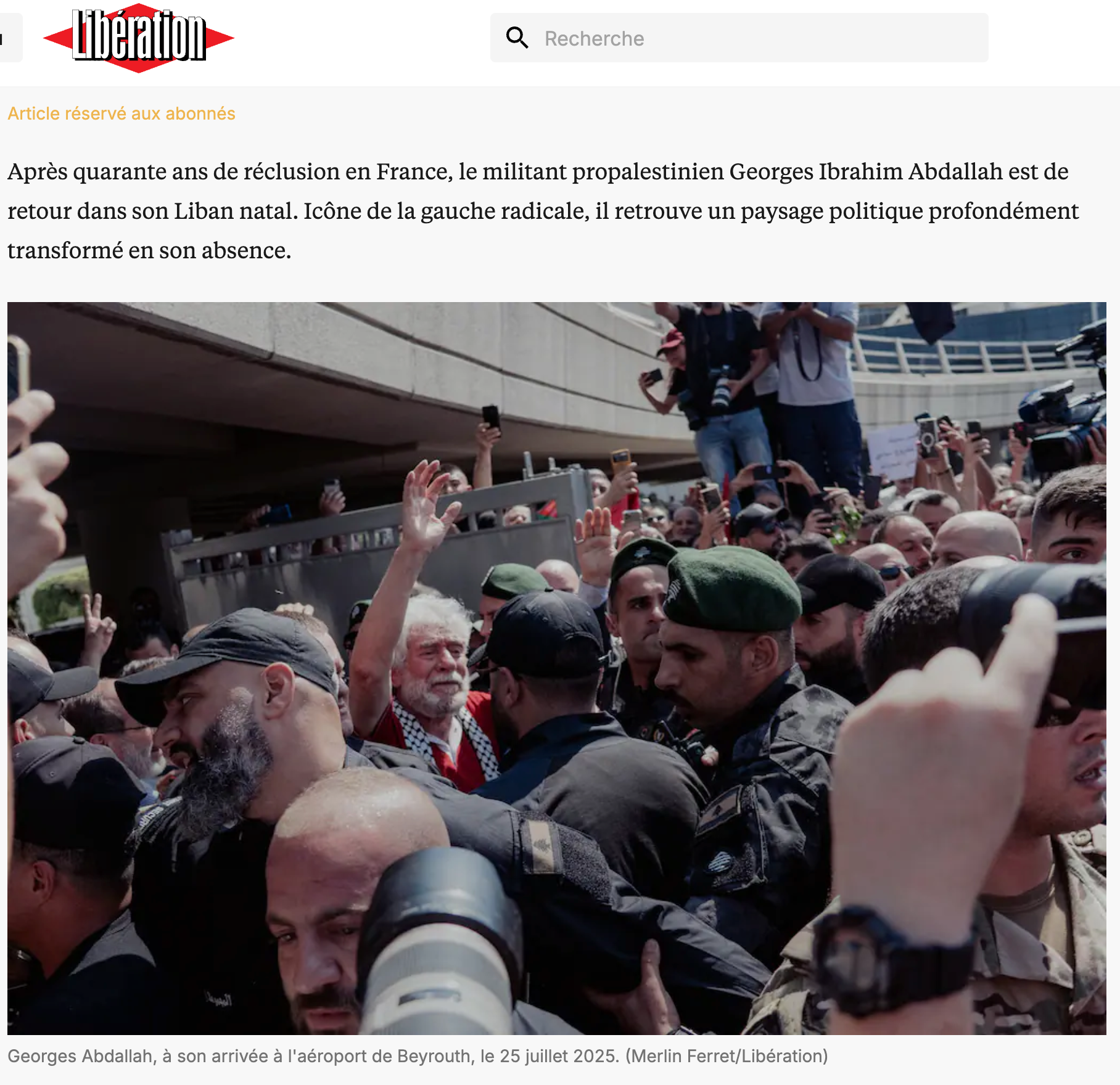 Libération - Publication web 2025