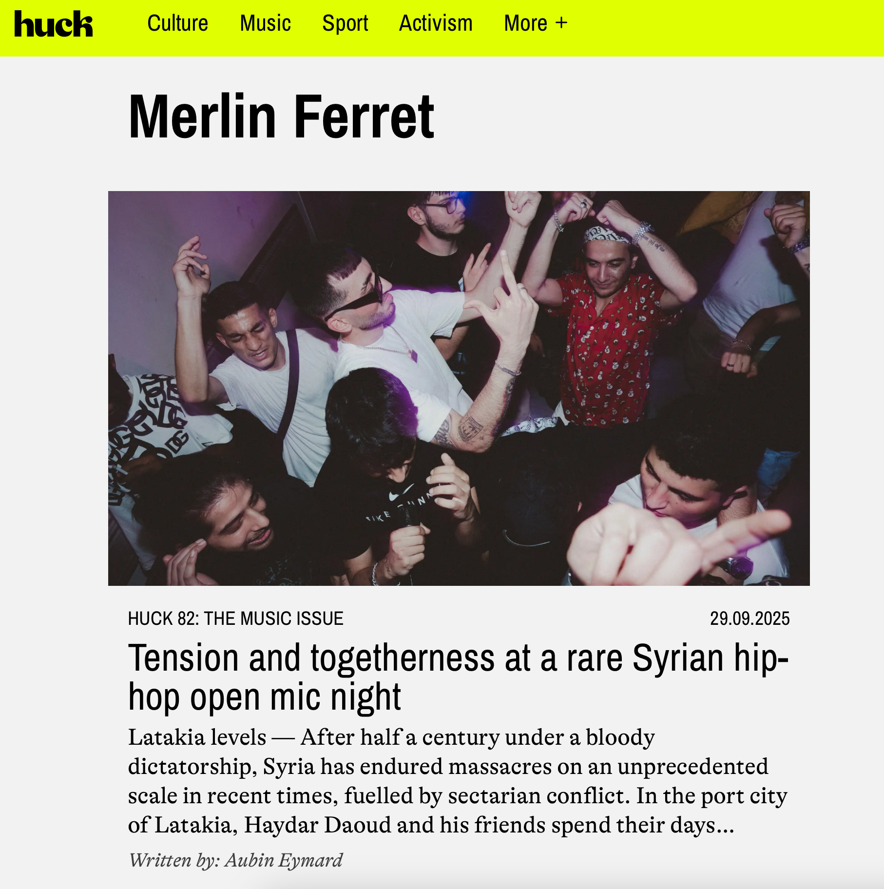 Huck Magazine - Publication Print 2025