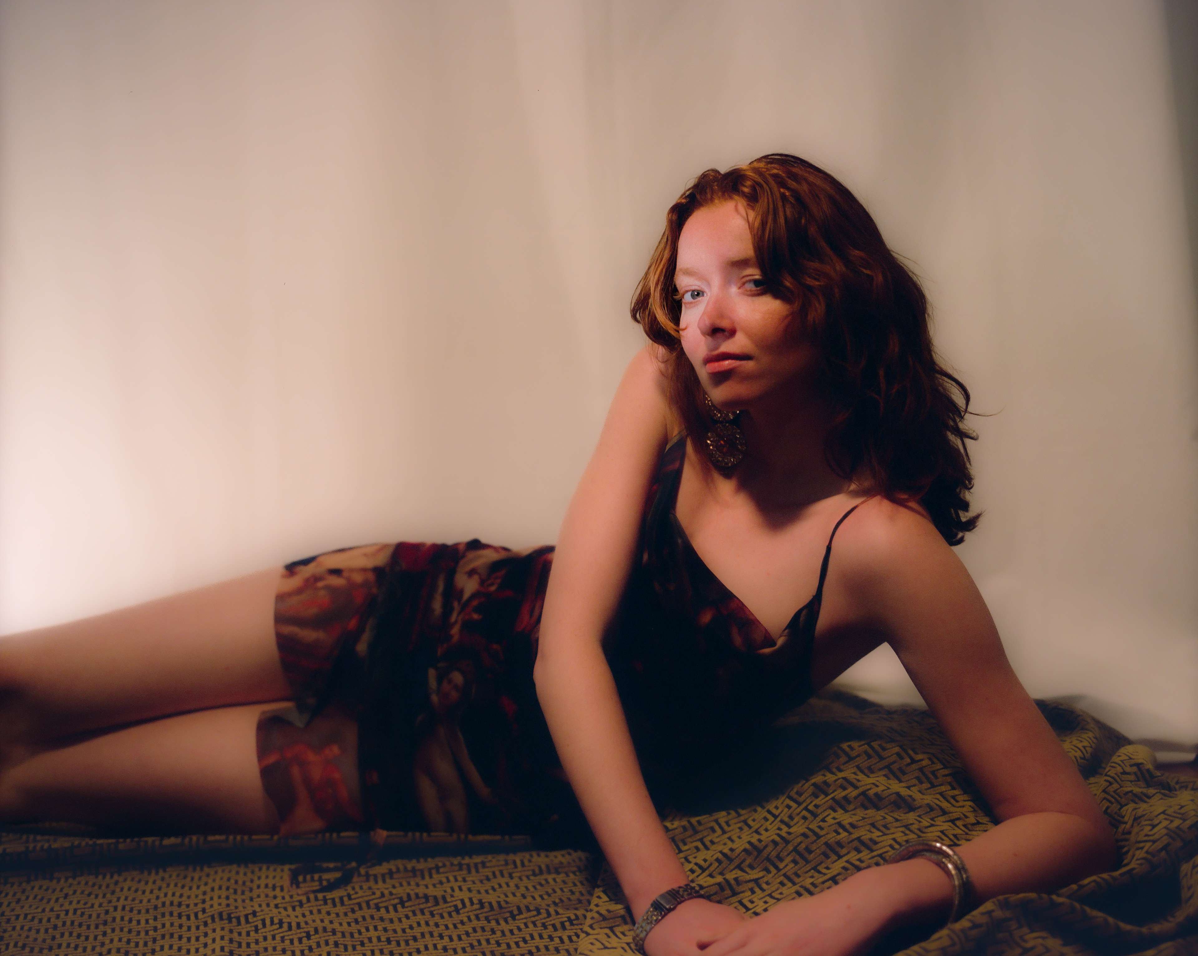 Gabrielle, on set Maxwell Aurelien James
