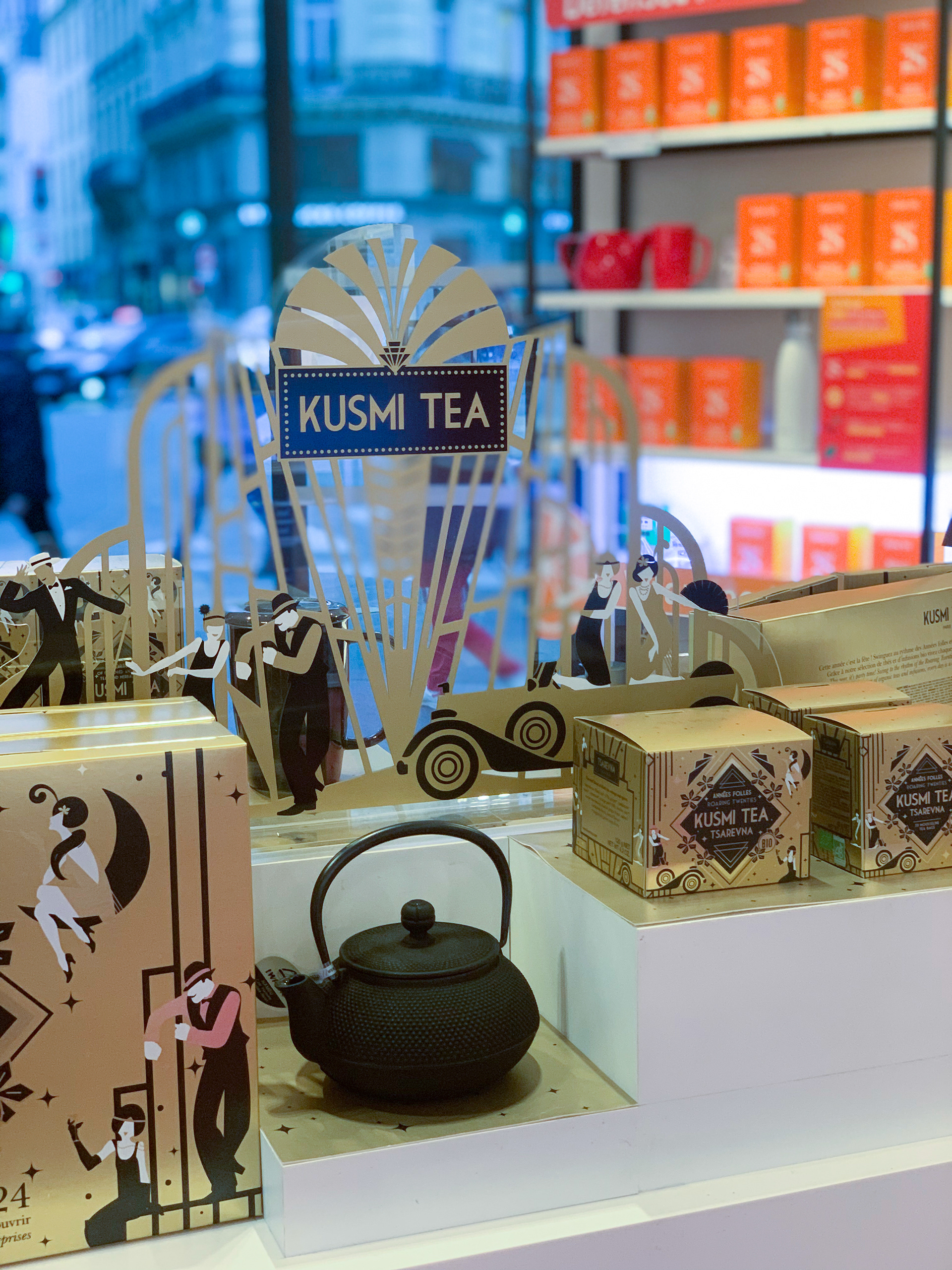 Habillage de meubles pour Tsarevna Années Folles de Kusmi Tea