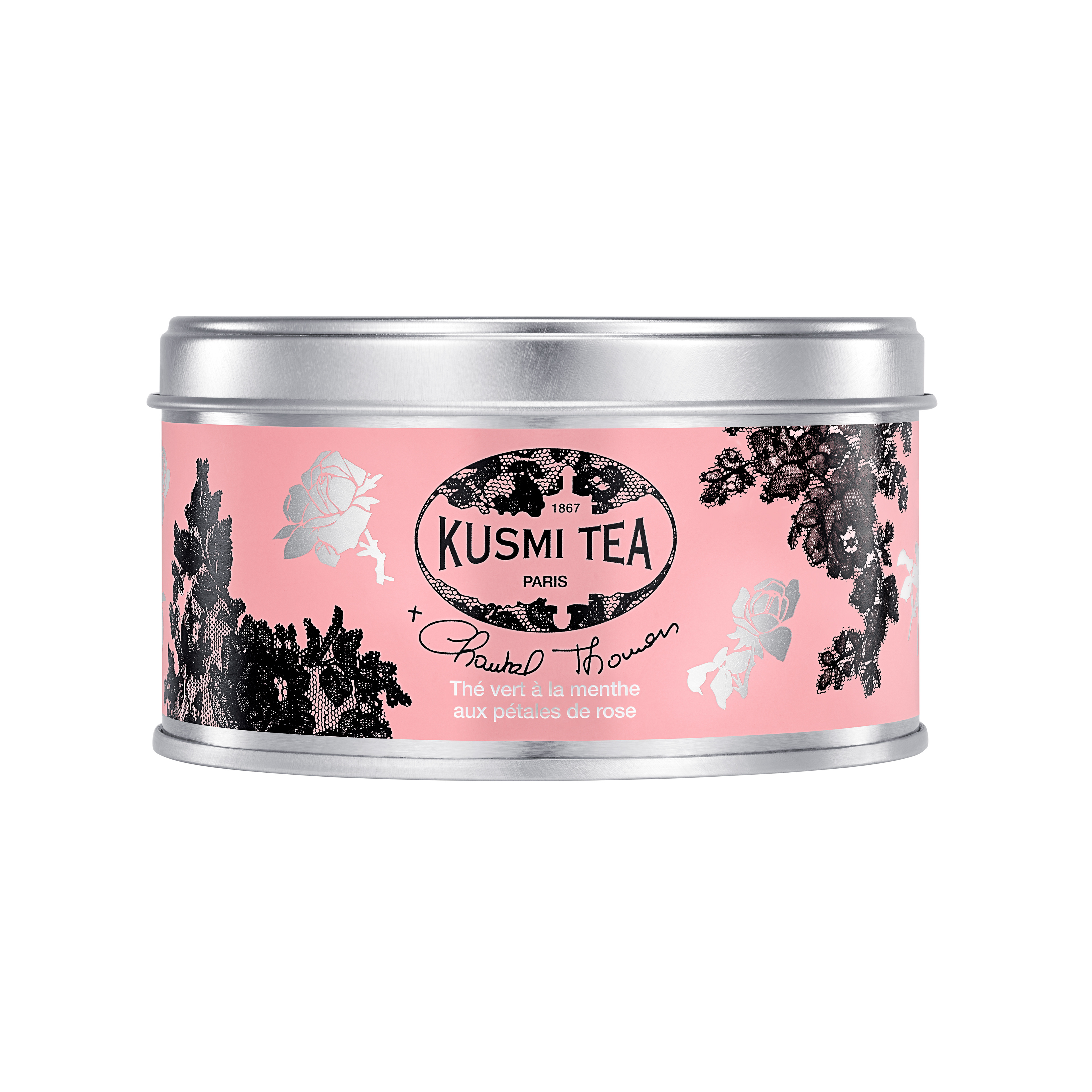 Packaging édition collector Octobre Rose Kusmi Tea + Chantal Thomass
