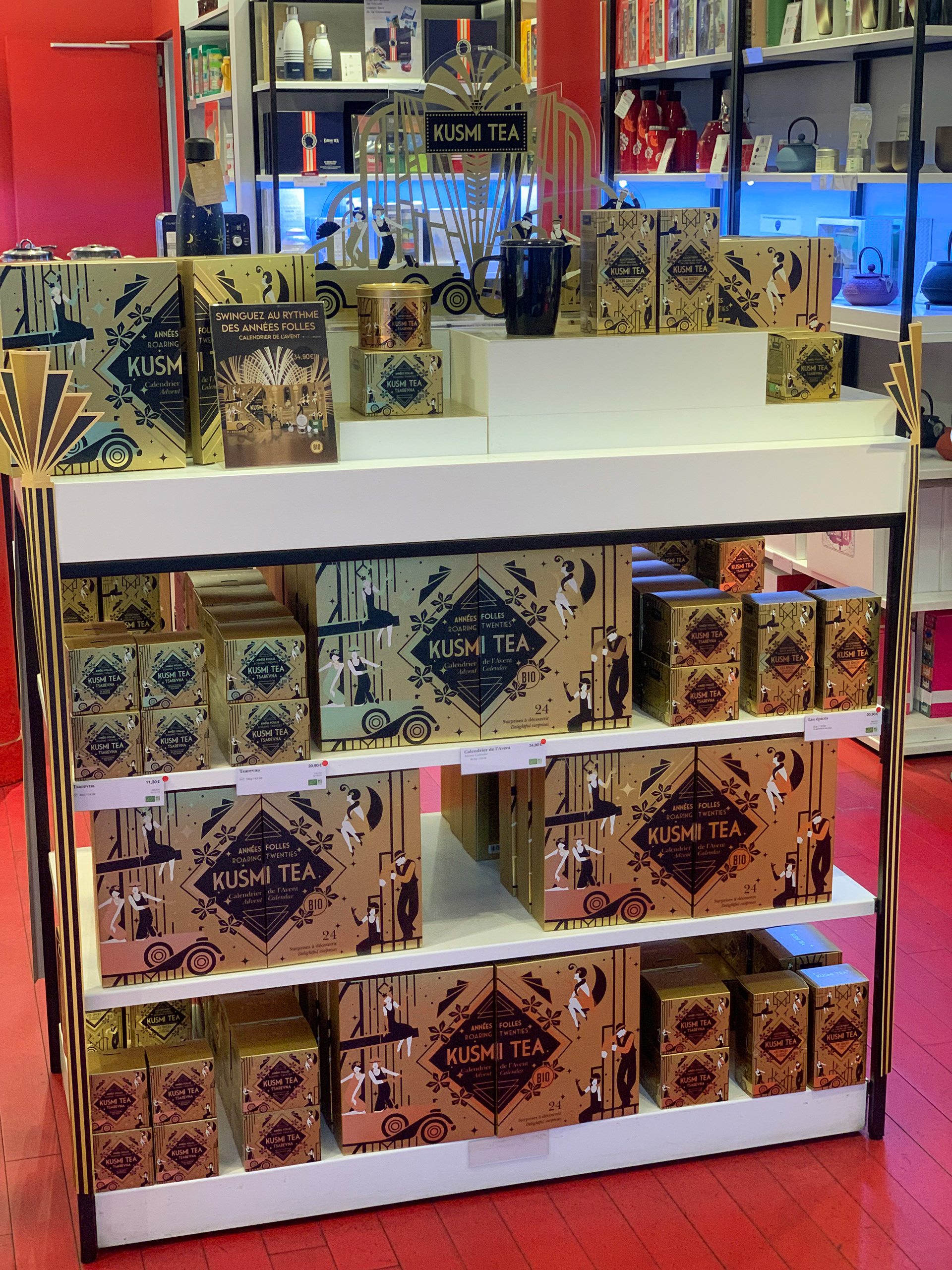 Habillage de meubles pour Tsarevna Années Folles de Kusmi Tea