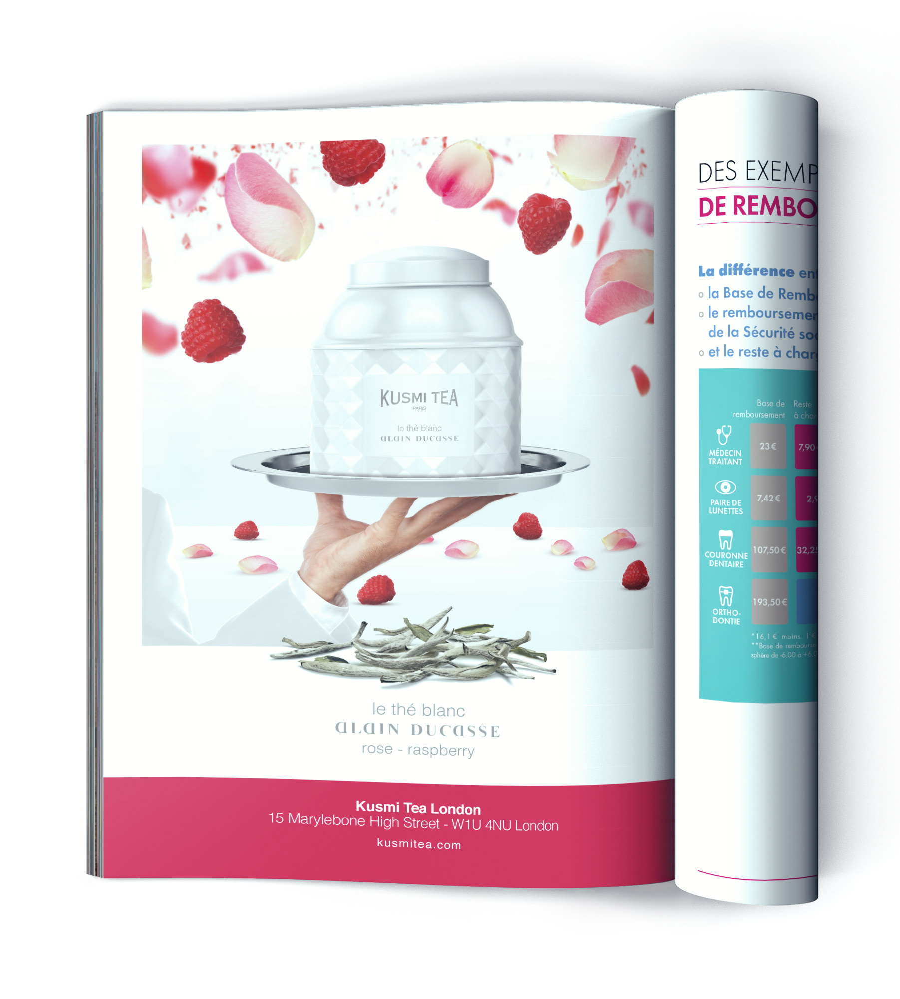 Annonce presse pour la sortie du Thé Blanc Alain Ducasse de Kusmi Tea