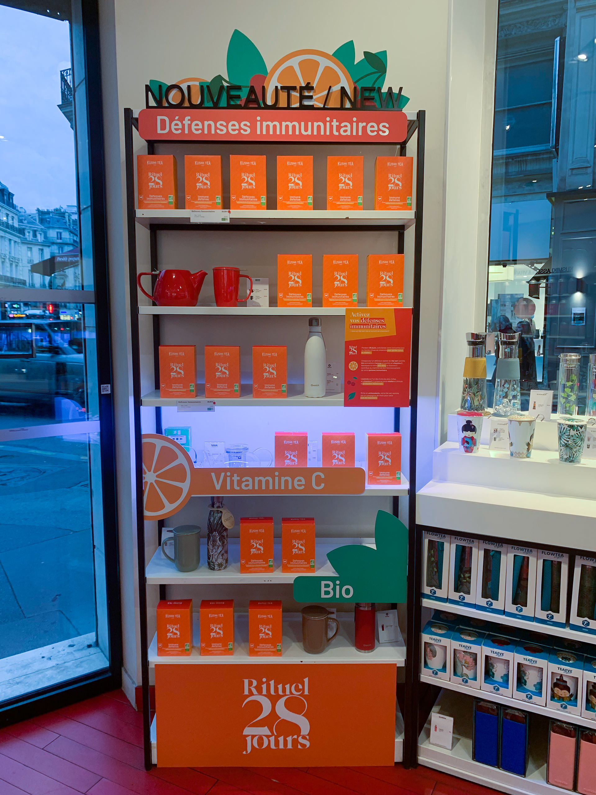Habillage de meuble Rituel 28 jours de Kusmi Tea