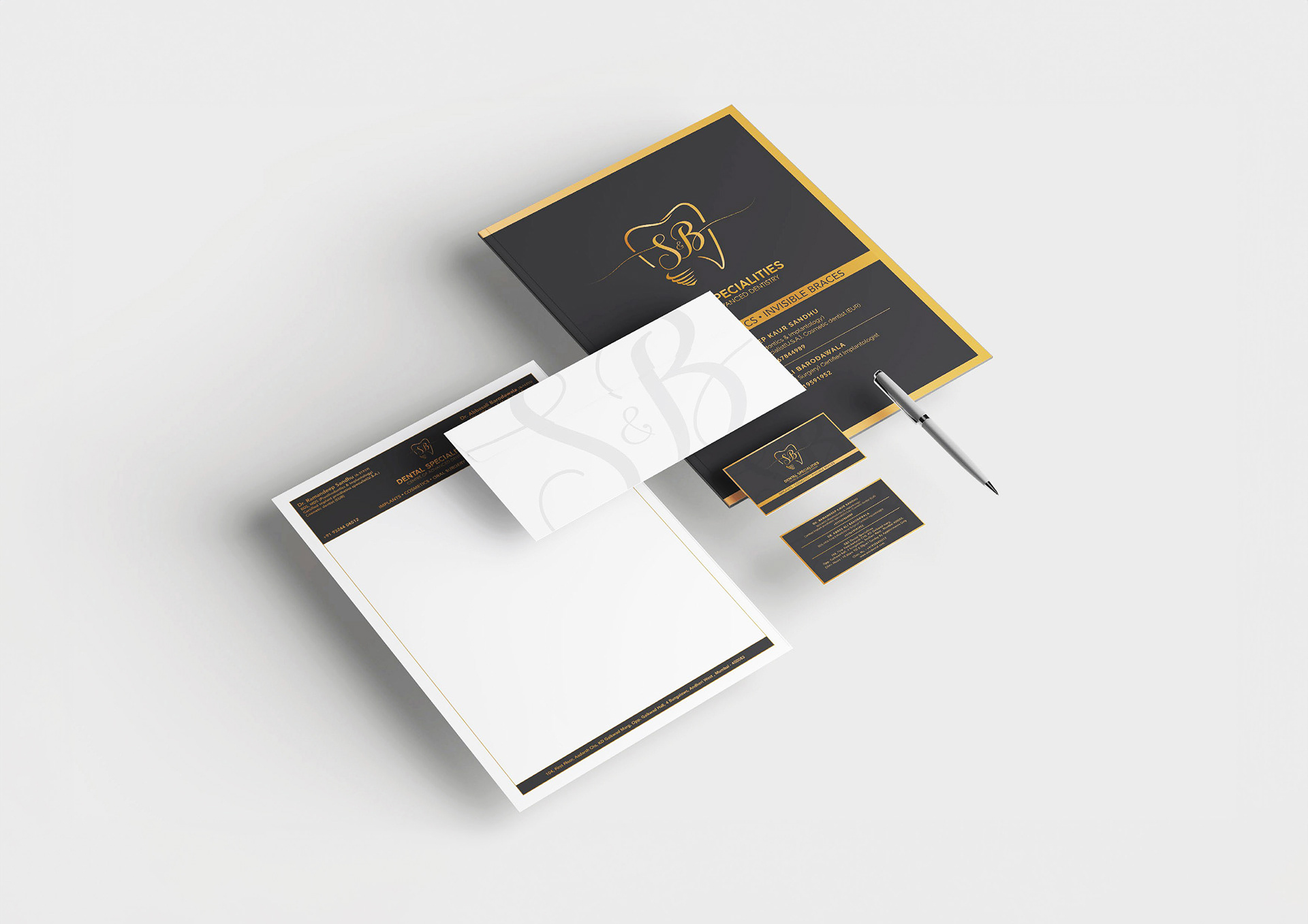 Complete brand identity for a dental clinic