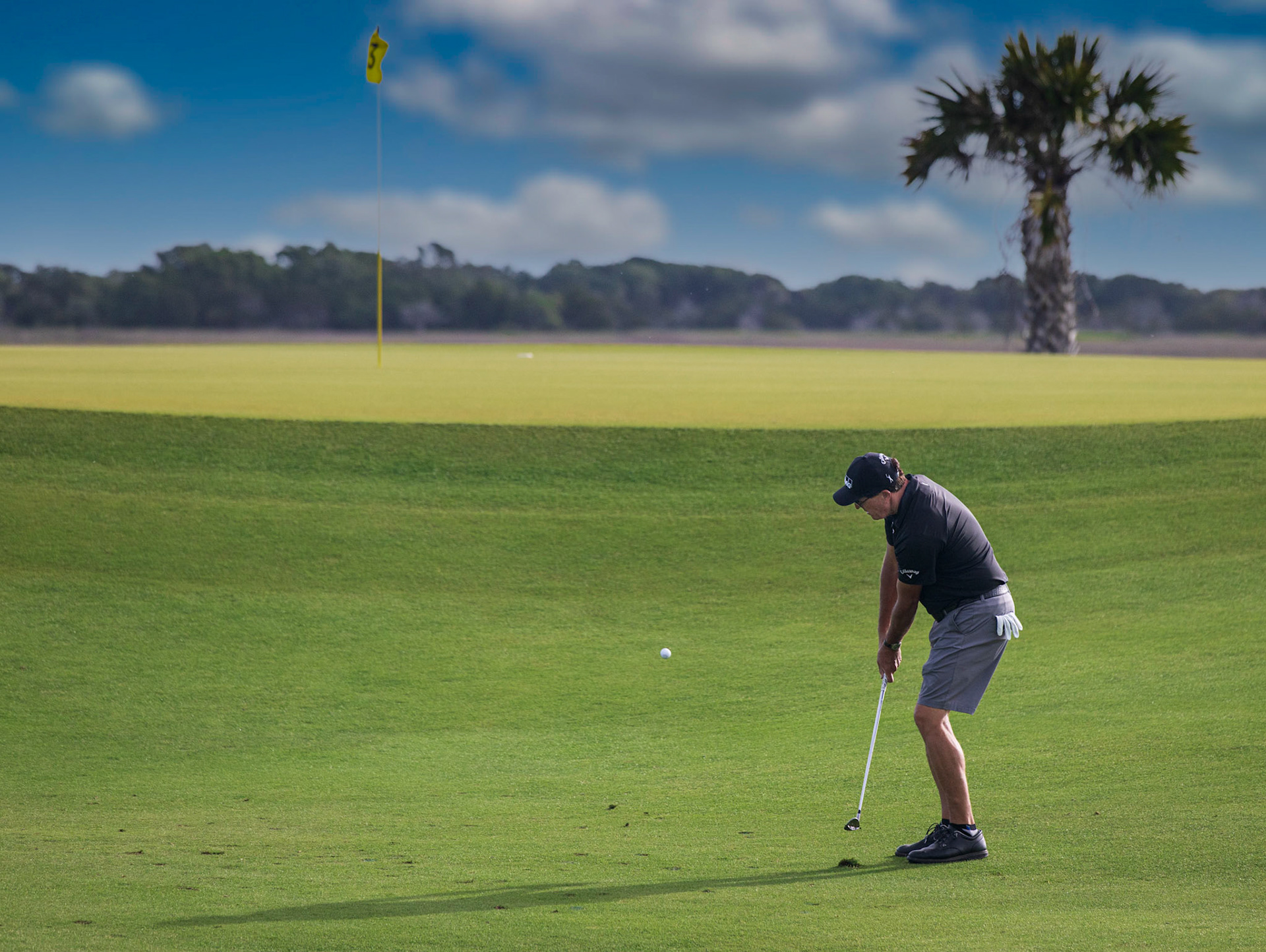 KIAWAH ISLAND, SC USA  - May 19 , 2021: Phil Michelson as  he prepares to play in the 2021 PGA Championship. Phil won the tournament for his 6th major championship victory.