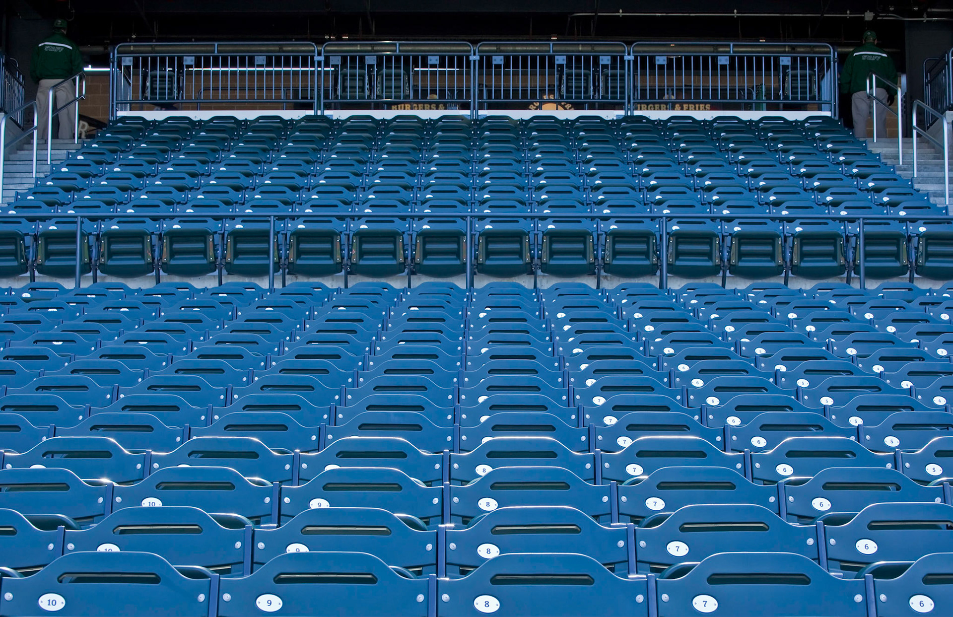 Empty Section of Seats at a Stadium