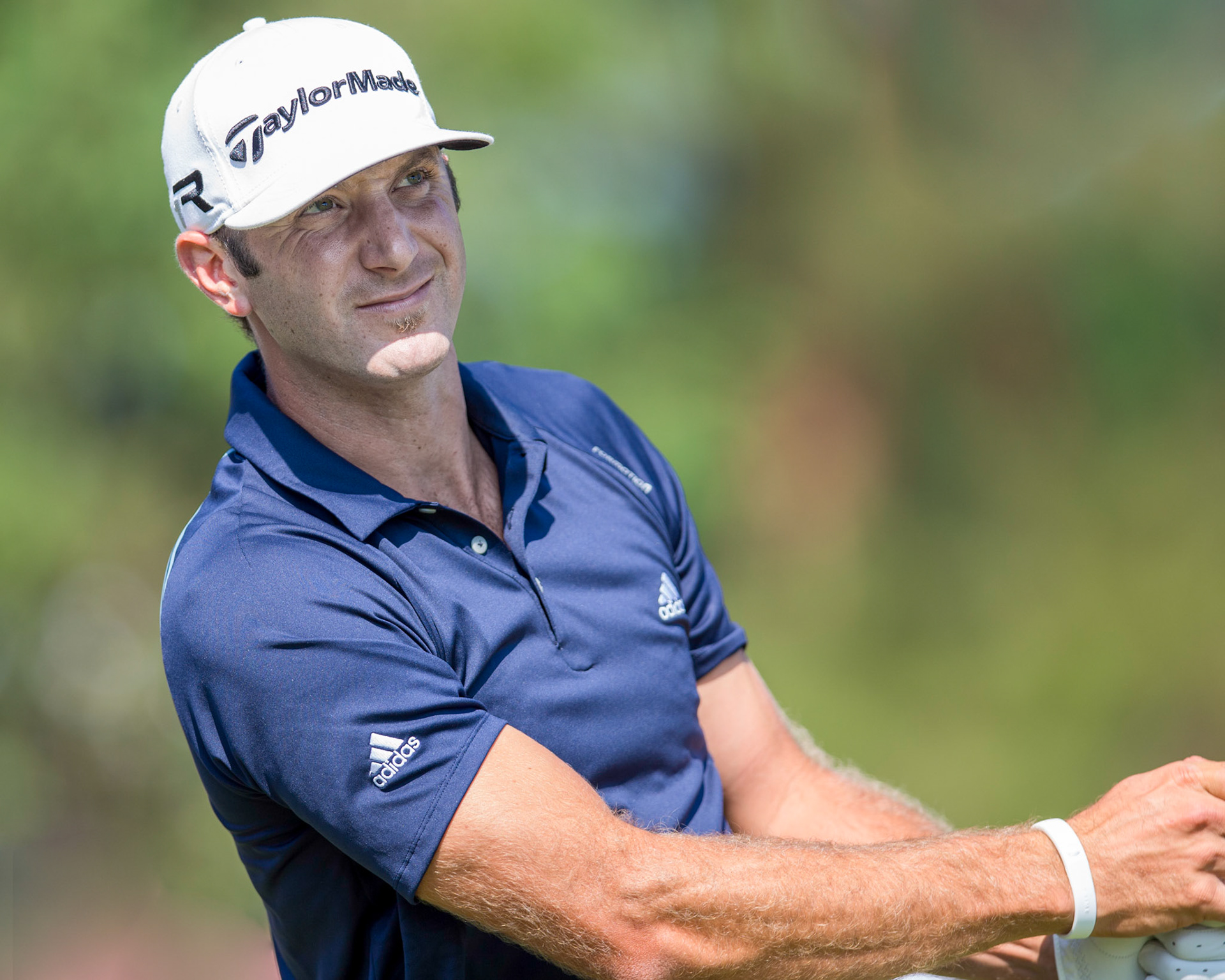 ARDMORE, PA USA- June 12, 2013: Masters champion, Dustin Johnson, hits a drive at the 2013 US Open at Merion  on June 12, 2013 in Ardmore, PA.