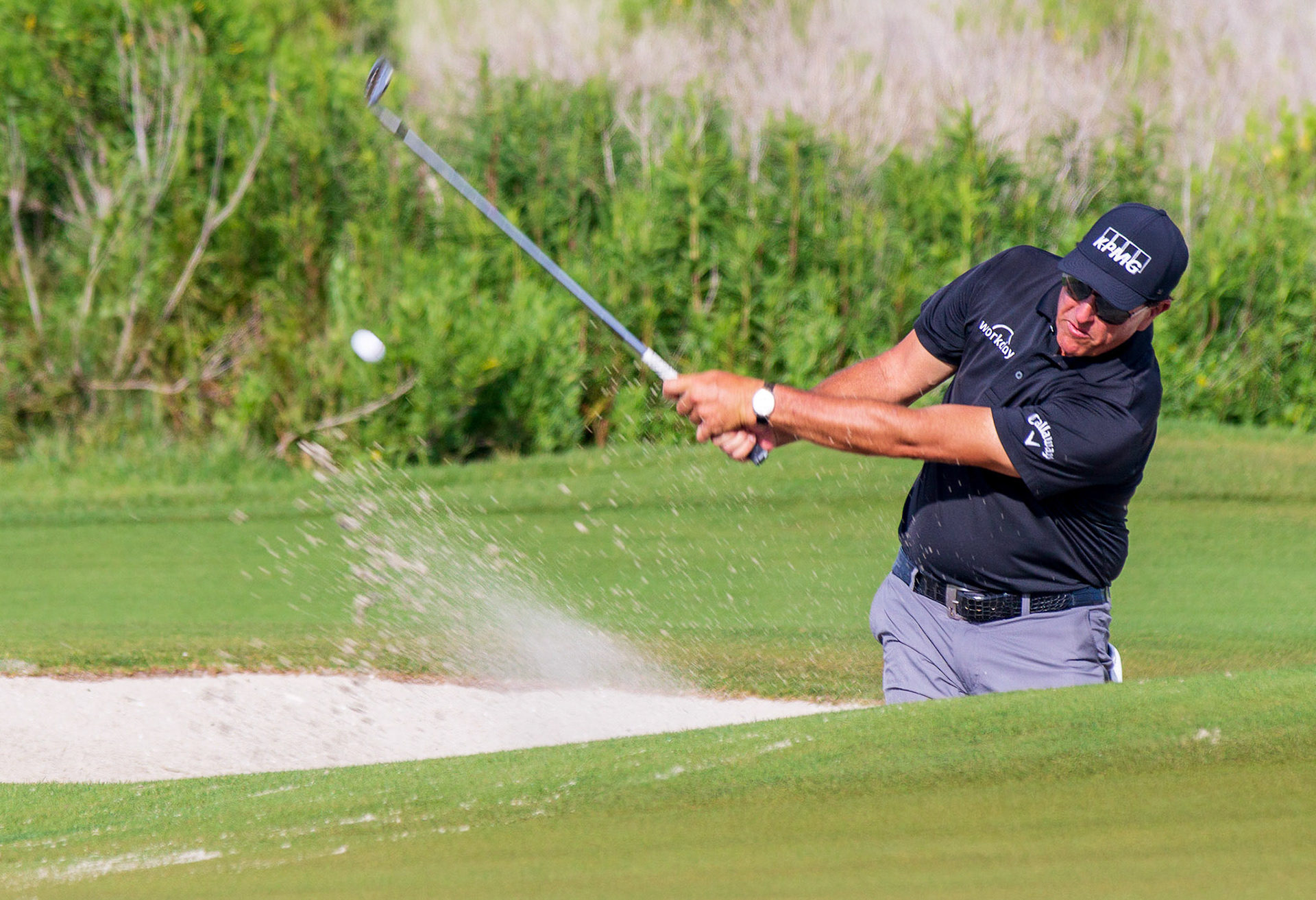 KIAWAH ISLAND, SC USA  - May 19 , 2021: Phil Michelson as  he prepares to play in the 2021 PGA Championship. Phil won the tournament for his 6th major championship victory.