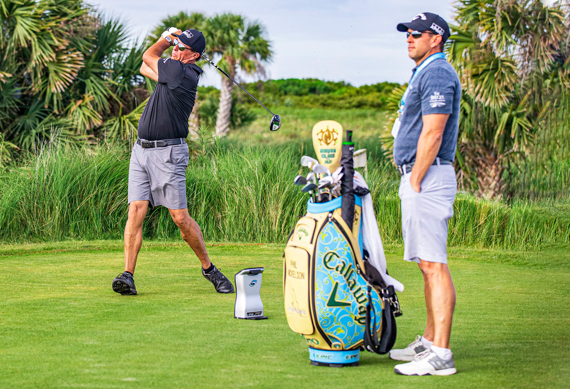KIAWAH ISLAND, SC USA  - May 19 , 2021: Phil Michelson as  he prepares to play in the 2021 PGA Championship. Phil won the tournament for his 6th major championship victory.