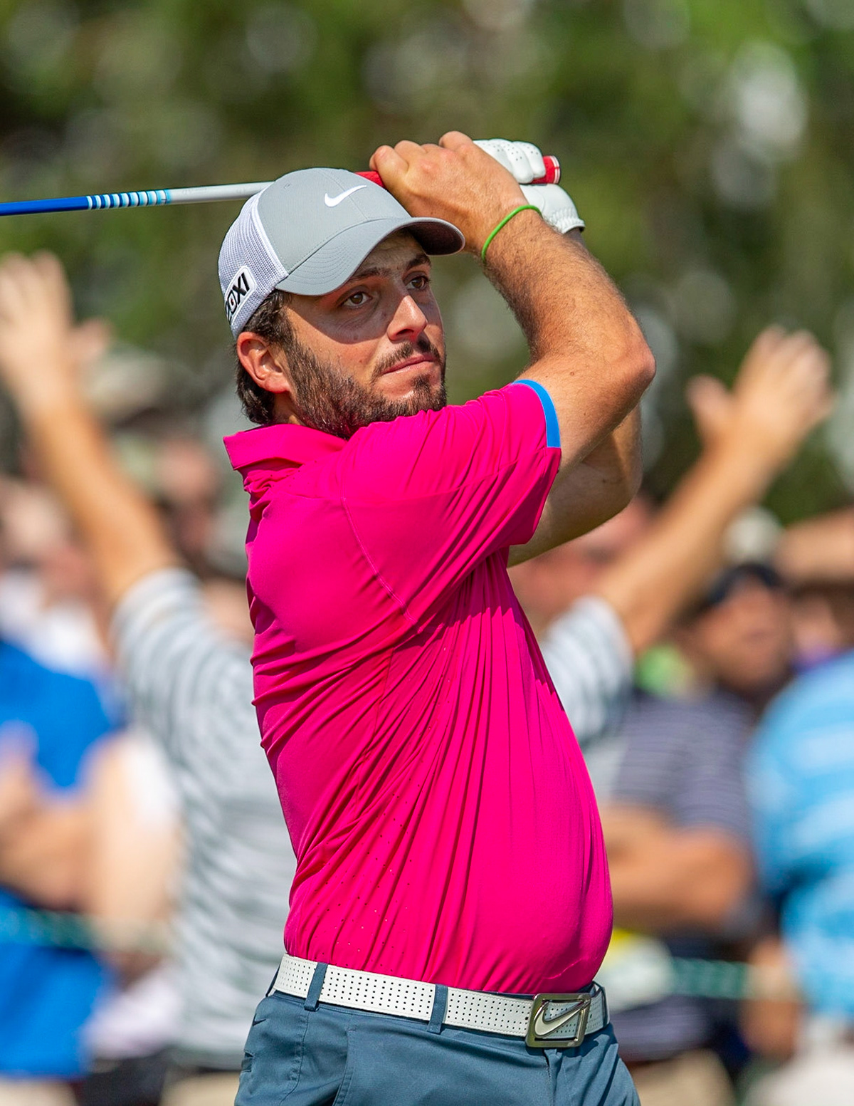 ARDMORE, PA USA- June 12, 2013: 2018 British Open Champion, Francesco Molinari, hits a drive at the 2013 US Open at Merion  on June 11, 2012 in Ardmore, PA.