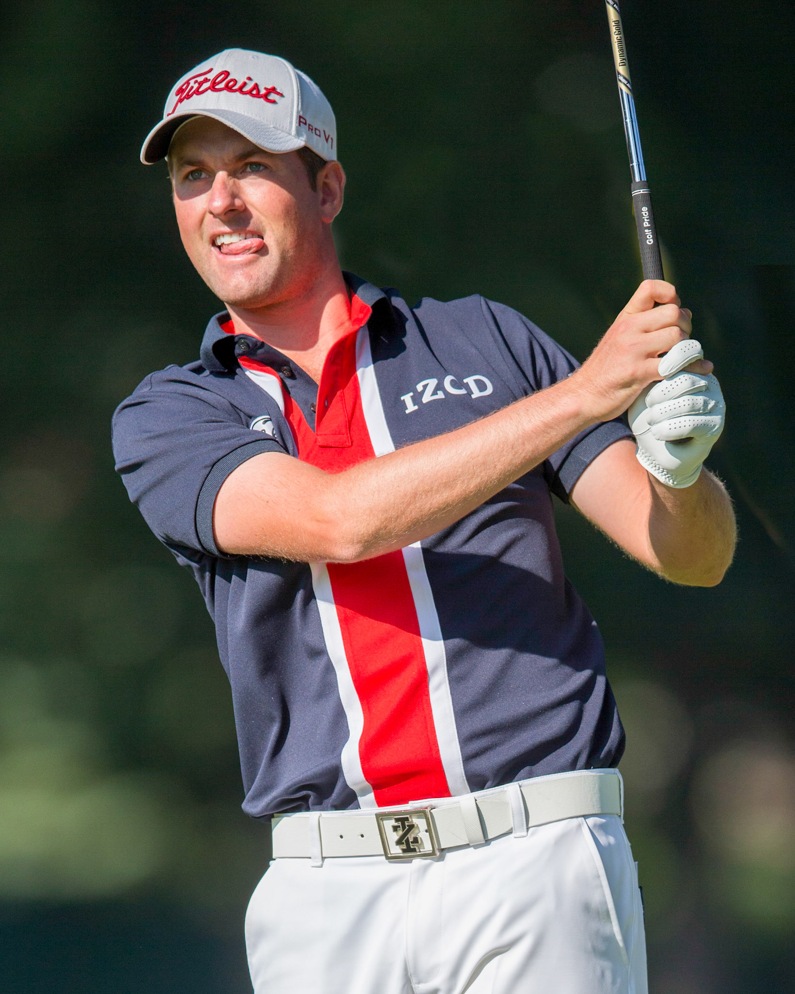 ARDMORE, PA USA- June 12, 2013: Web Simpson hits a drive at the 2013 US Open at Merion  on June 12, 2013 in Ardmore, PA.