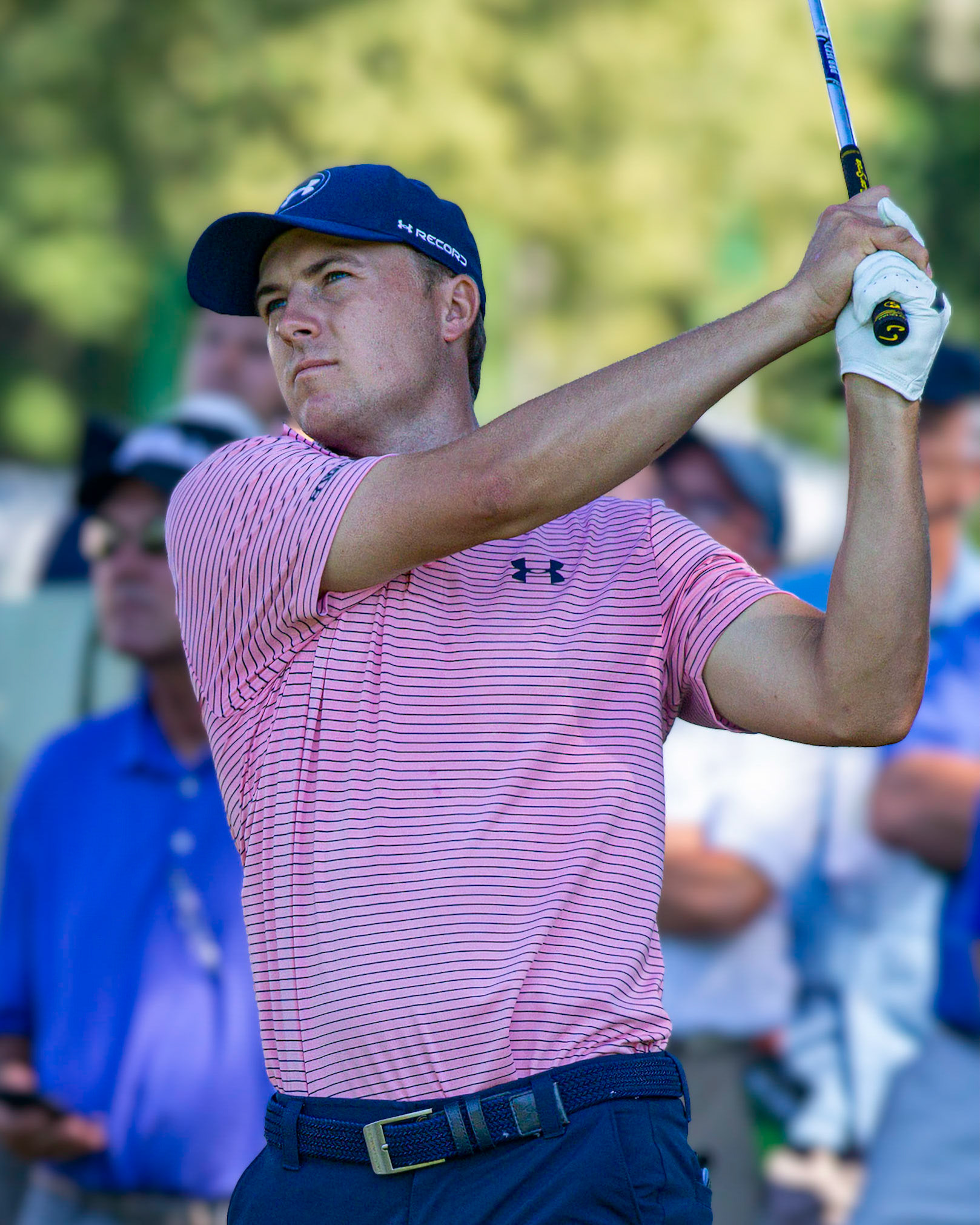 SPRINGFIELD, NJ USA   - July 26, 2016::Masters champion Jordan Spieth hits a shot as he plays in the 2016 PGA Championship.