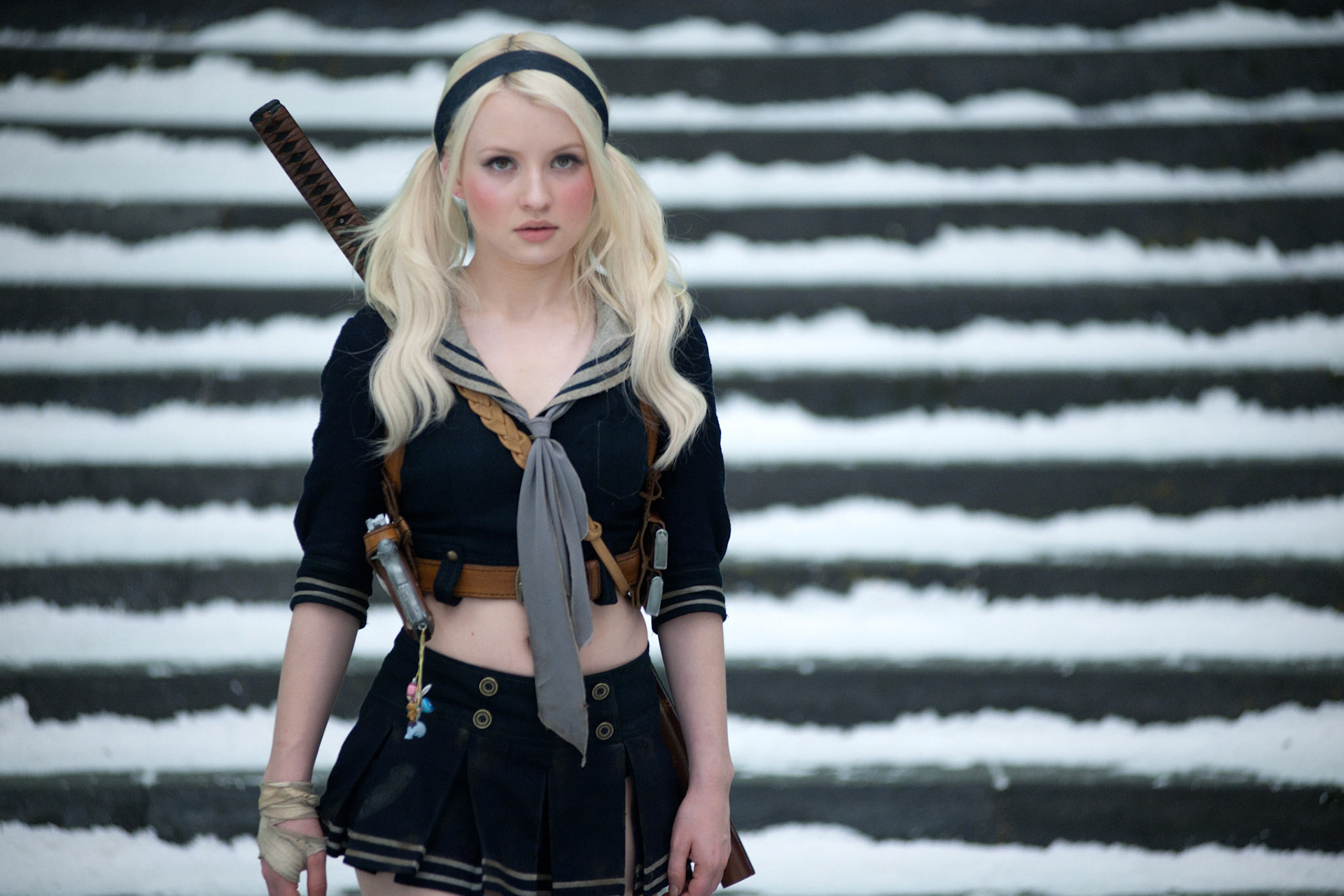 EMILY BROWNING as Babydoll in Warner Bros. Pictures’ and Legendary Pictures’ epic action fantasy “SUCKER PUNCH,” a Warner Bros. Pictures release.