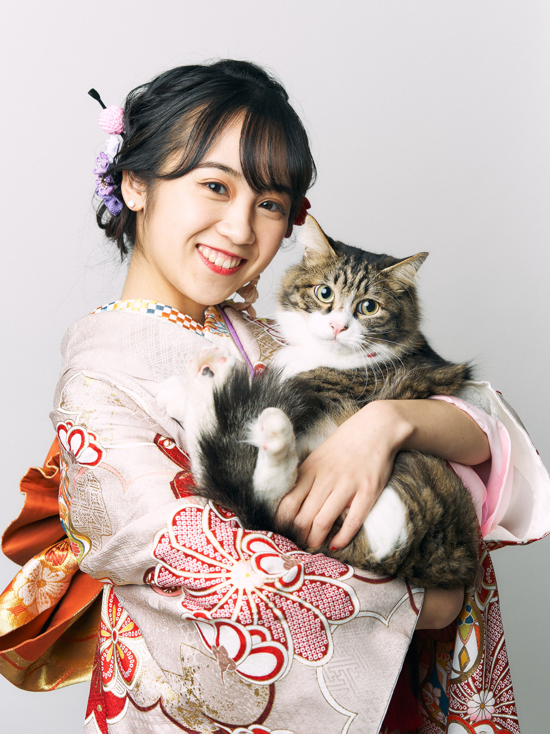 愛猫と一緒に成人記念