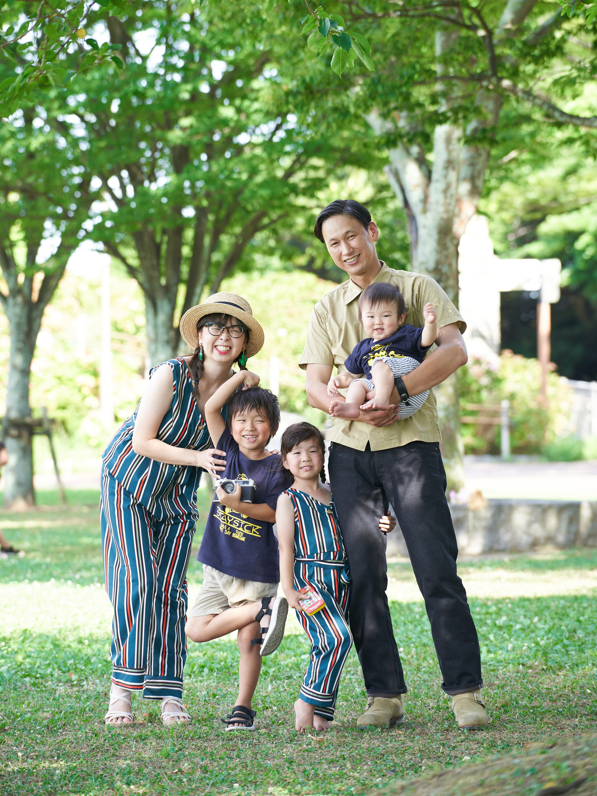 高塔山公園で家族写真