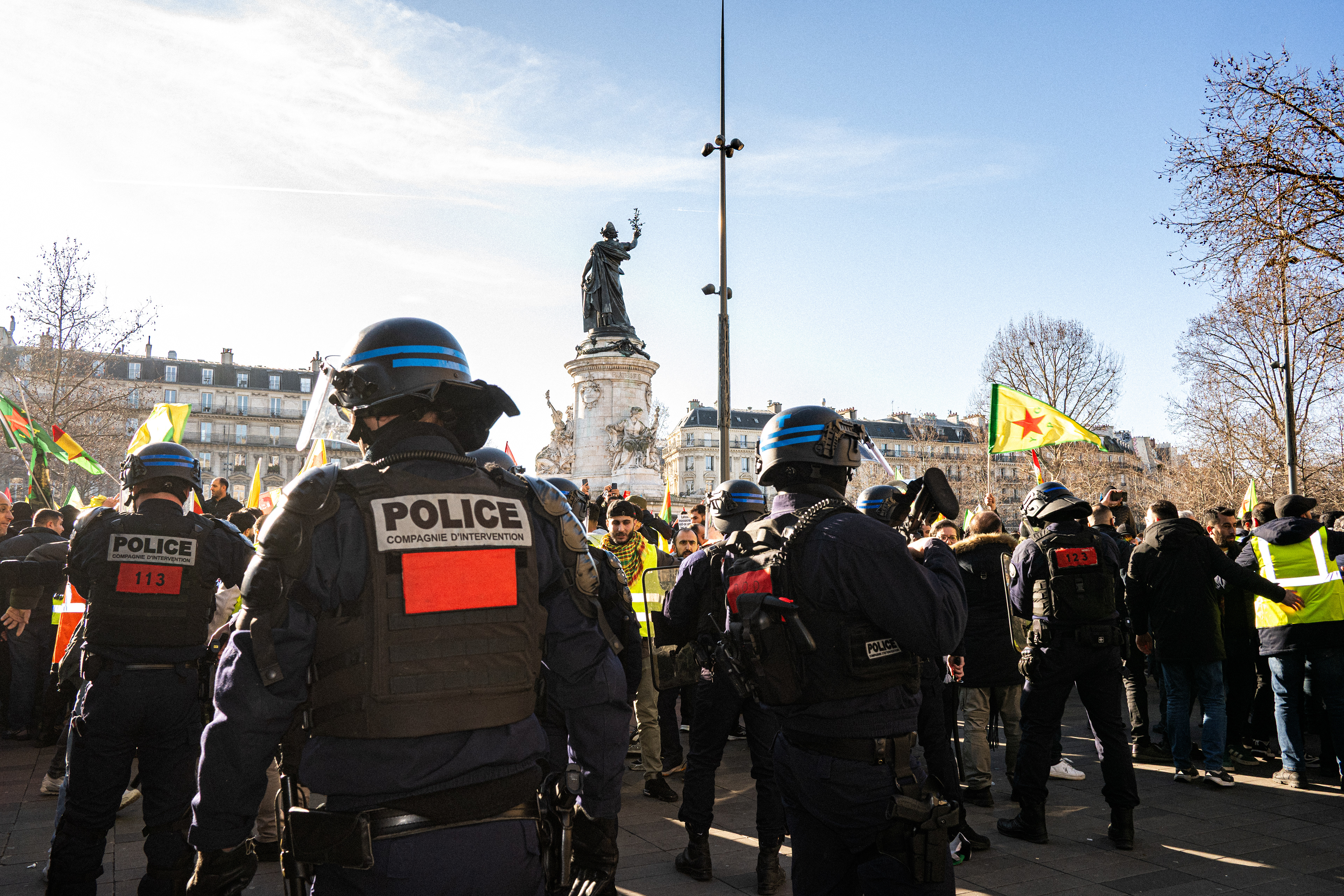 Demonstration in support of the Kurdish population of Syria, 01/24/2026, Paris