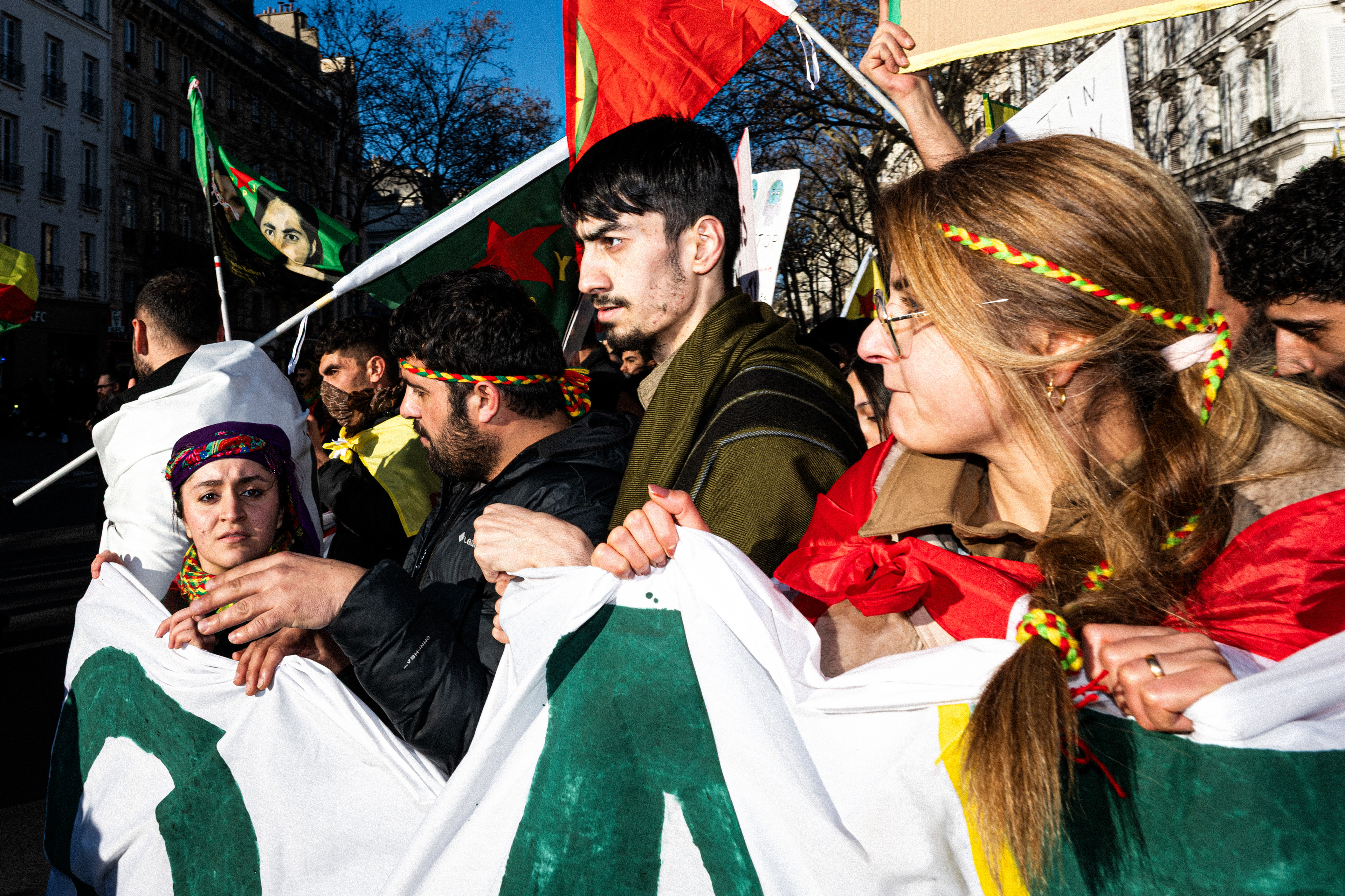 Demonstration in support of the Kurdish population of Syria, 01/24/2026, Paris