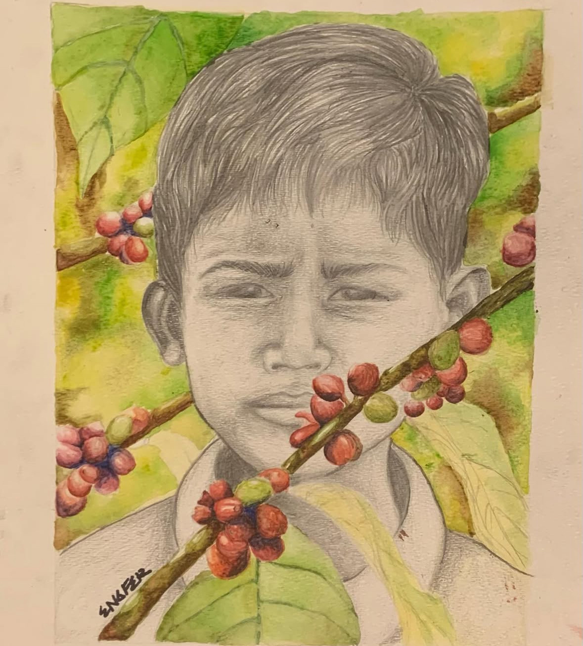 watercolor+graphite on paper