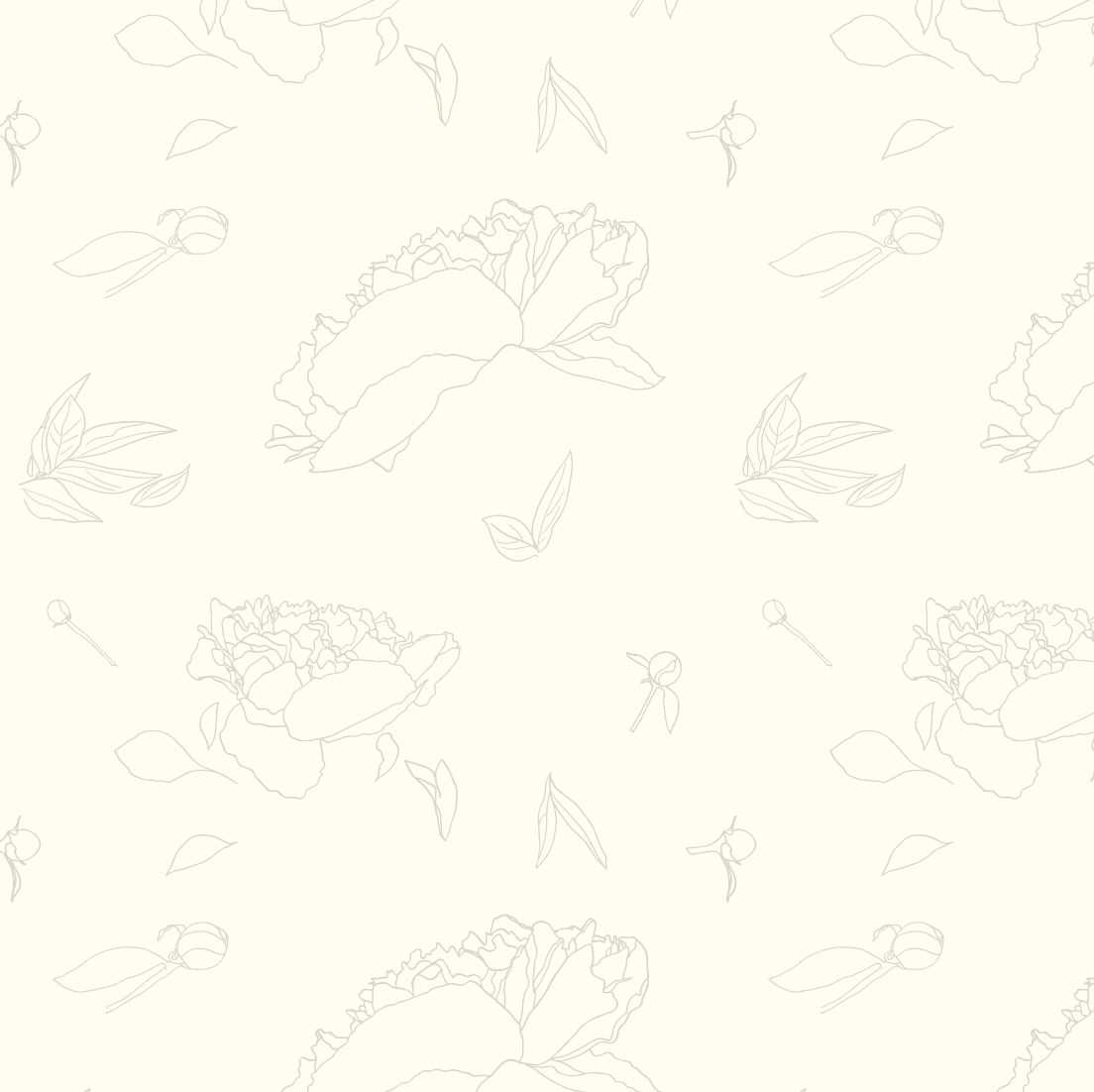 Drifting Peonies Cream