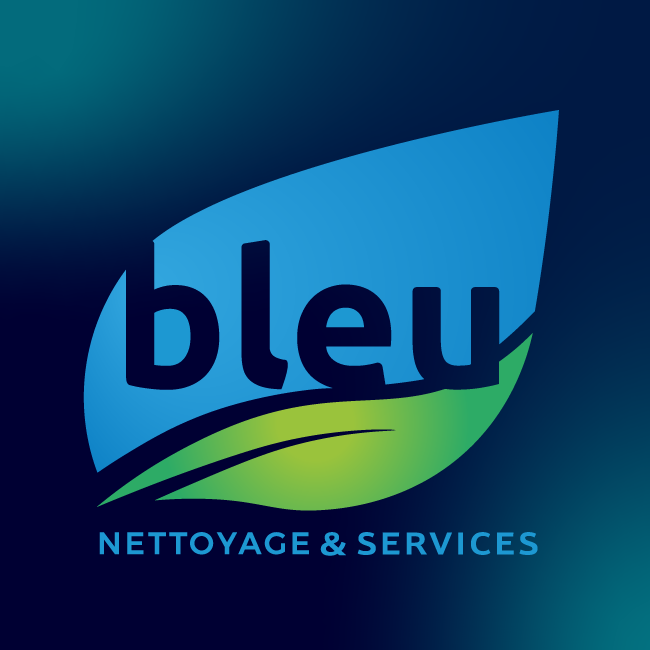 Logo bleu nettoyage