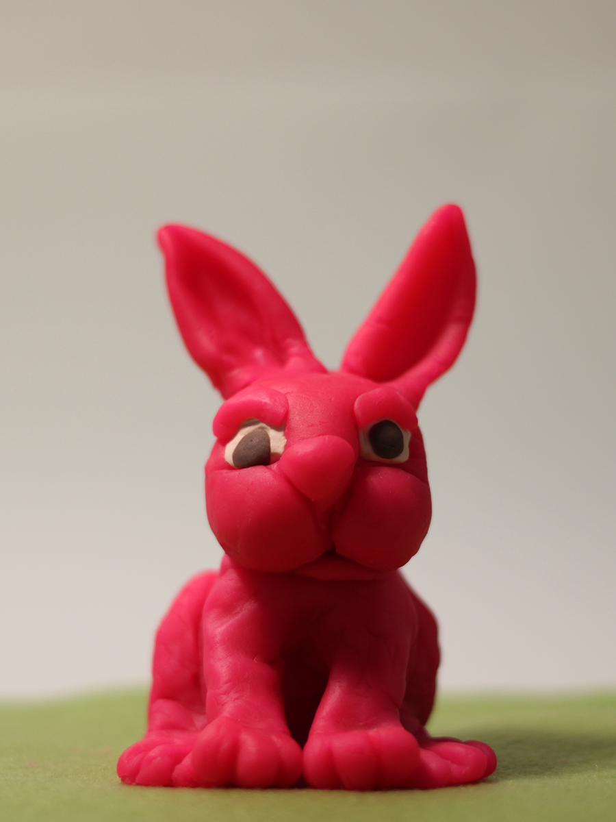 photo de lapin en pate à modeler