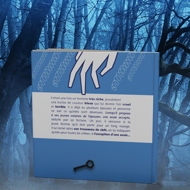 Couverture de livre pour enfant la barbe bleue