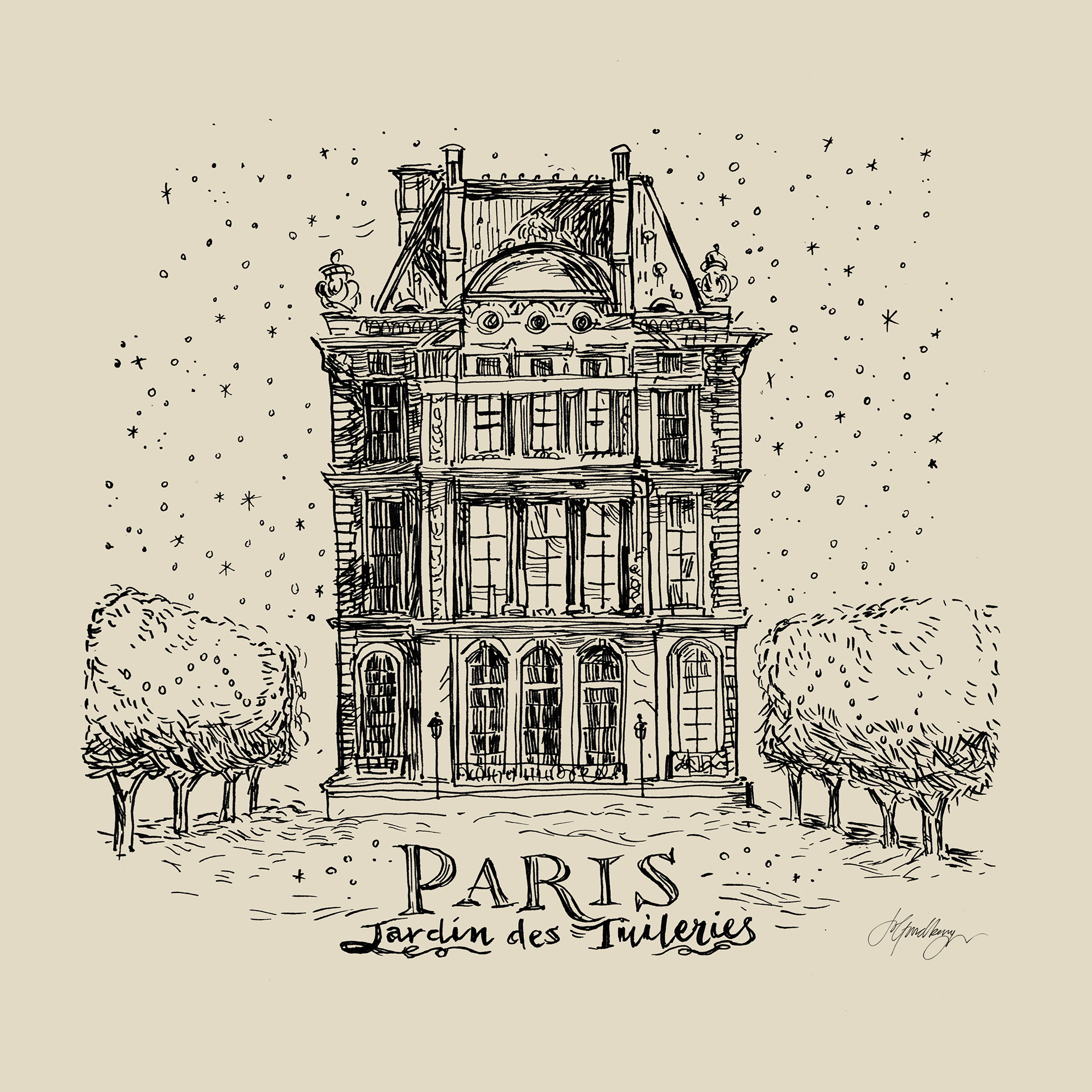 Jardin des Tuileries, Paris, unframed