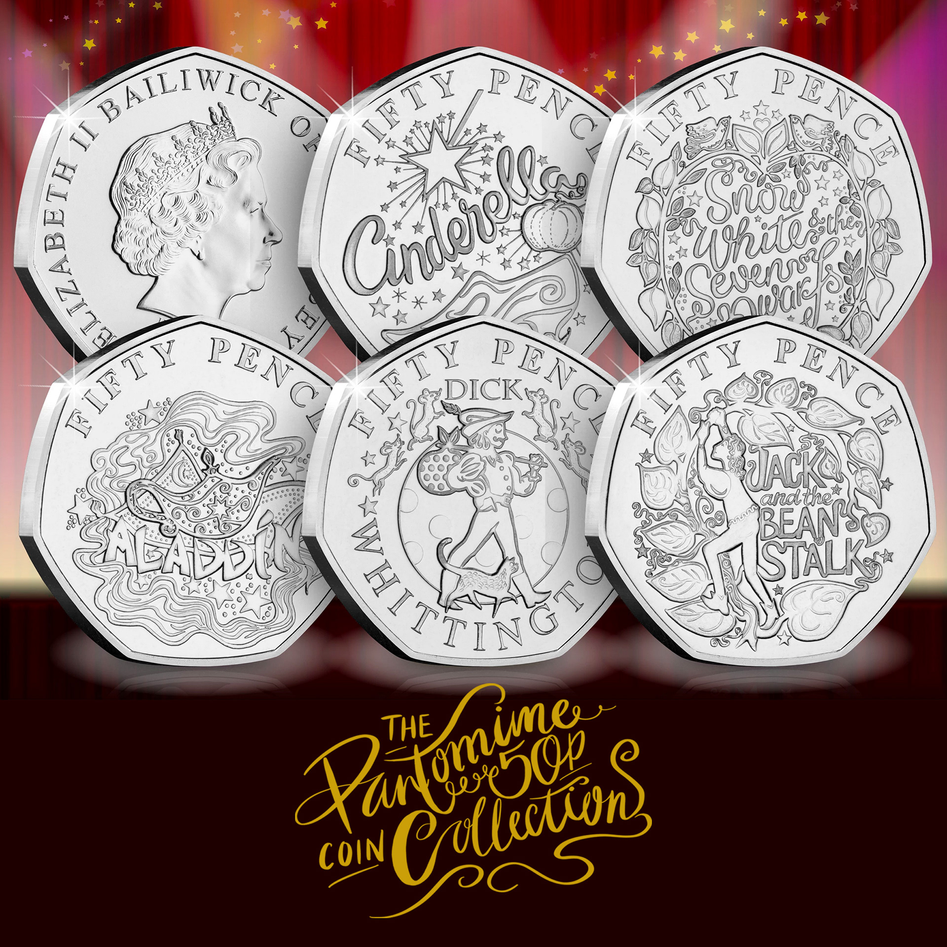 2019 PANTOMIME 50P COIN COLLECTION - CURRENCY COIN