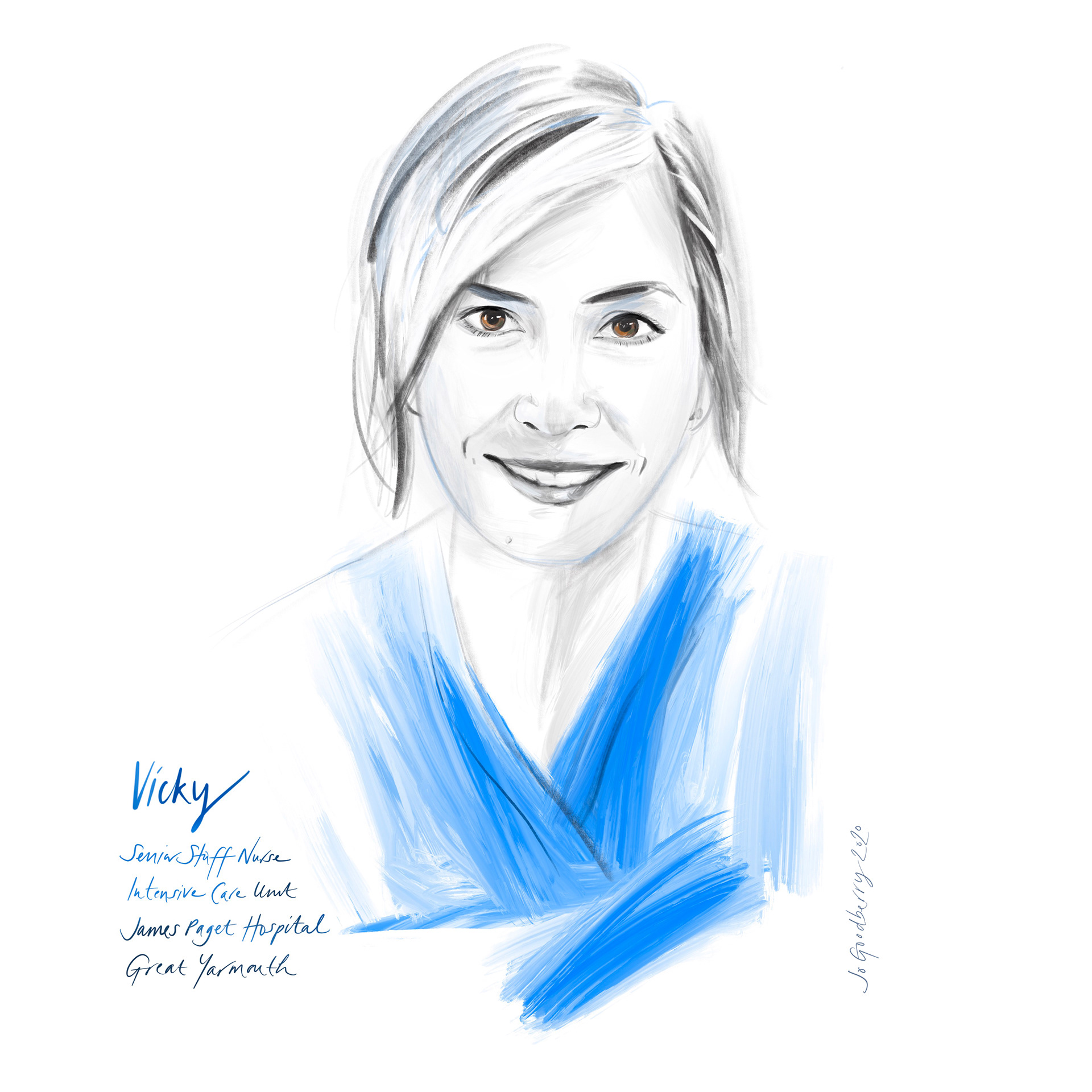 Vicky, Free Portraits for NHS Heroes. Lockdown 1 2020