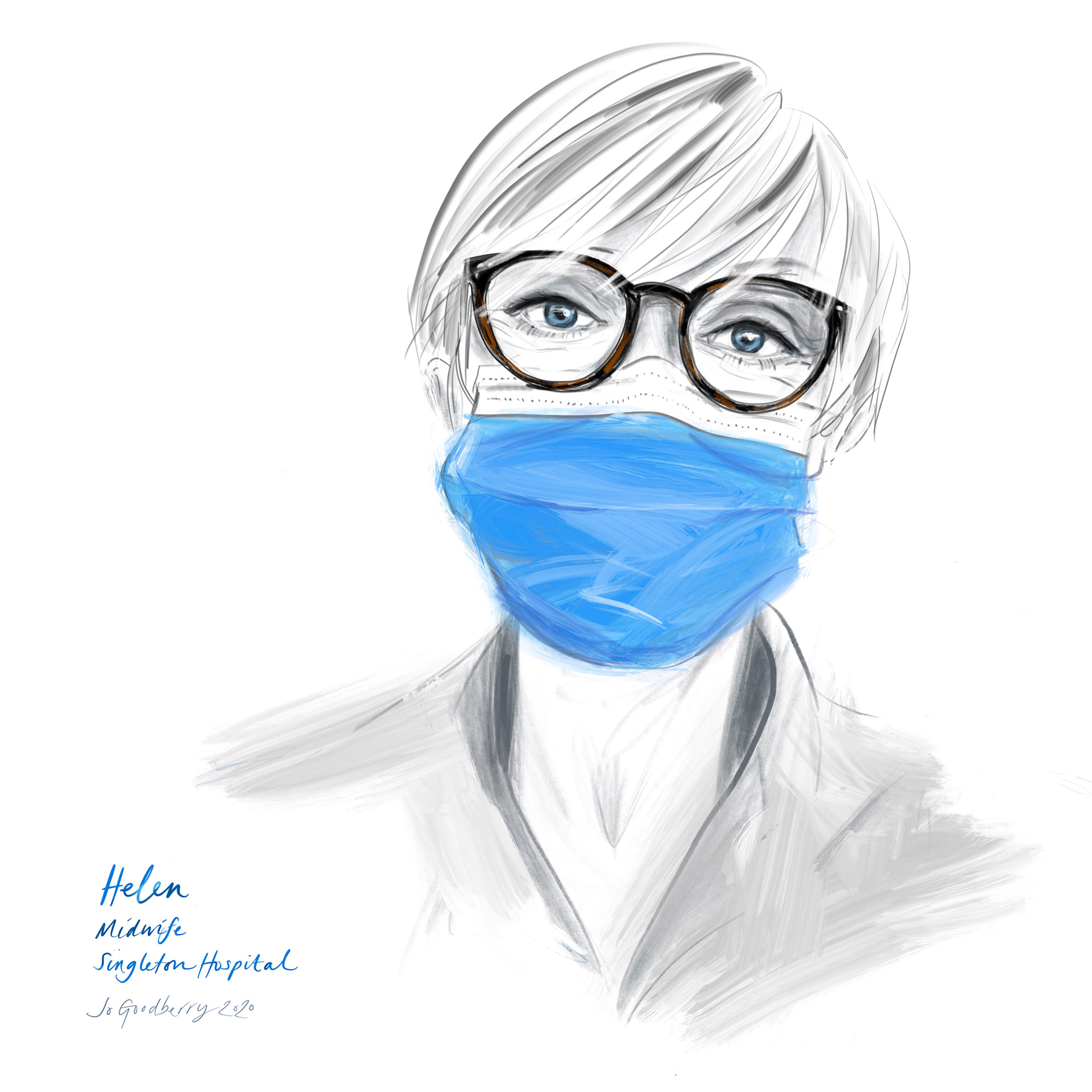 Helen, Free Portraits for NHS Heroes. Lockdown 1 2020