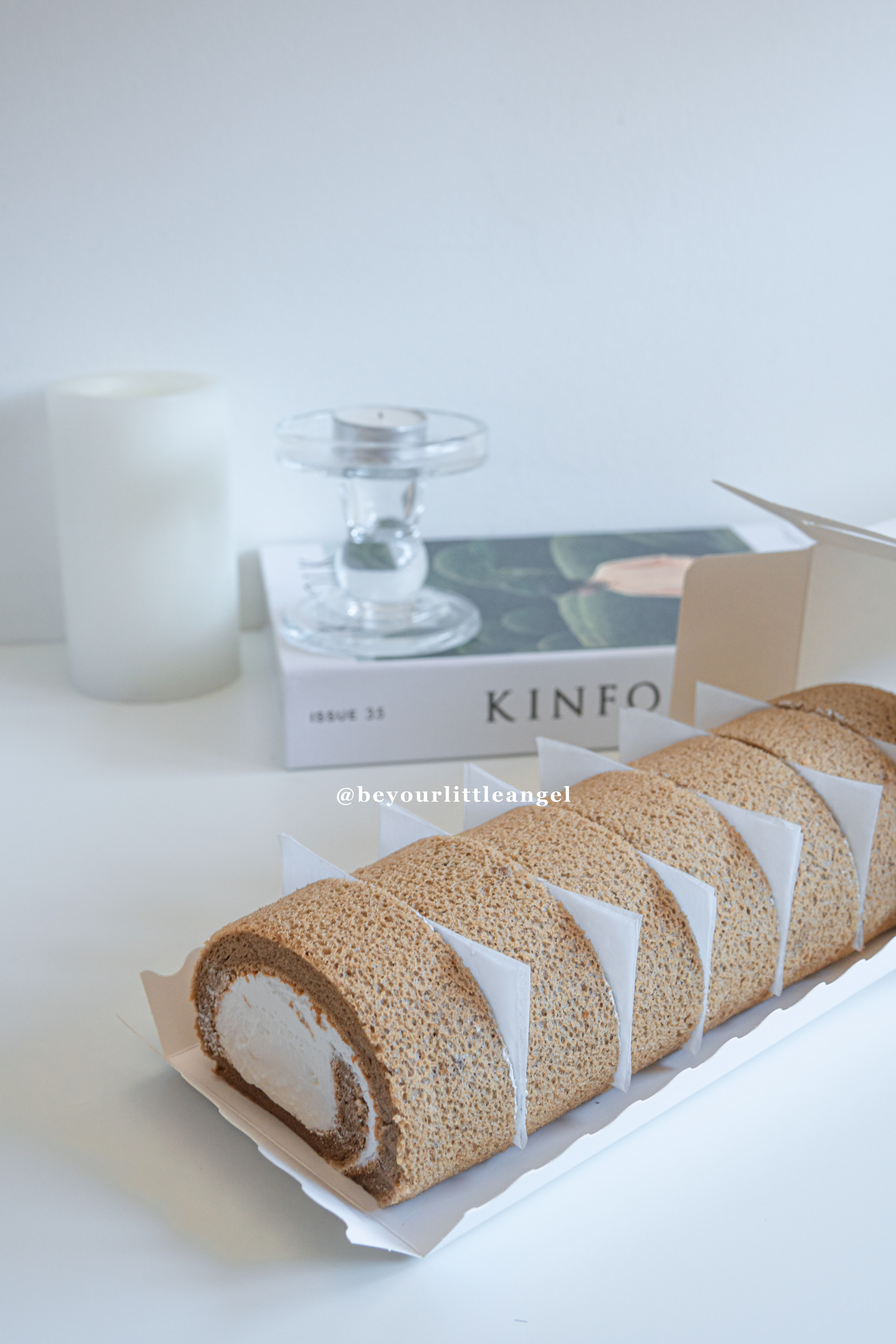 Coconut latte cake roll