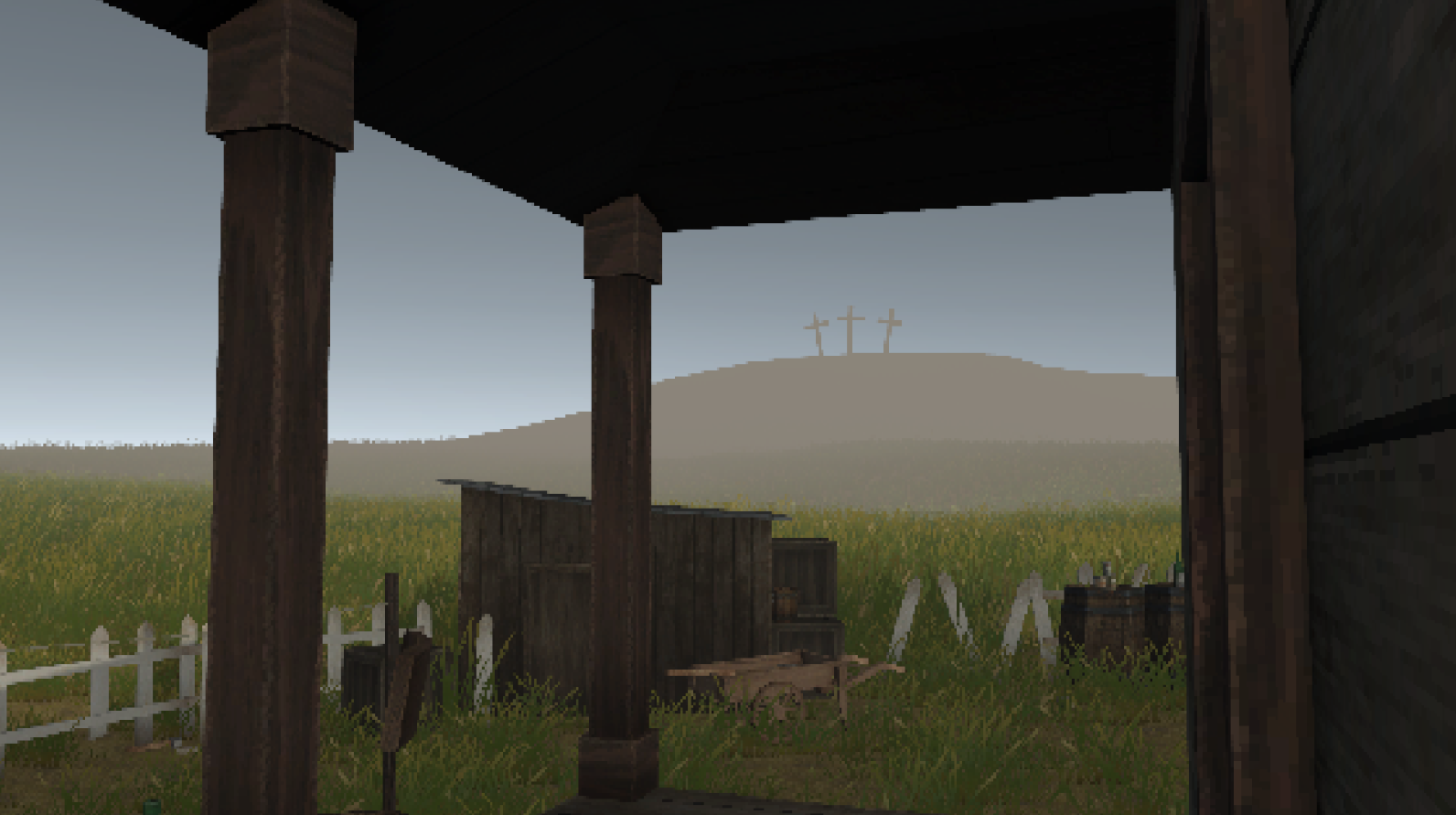 Crosses in the distance