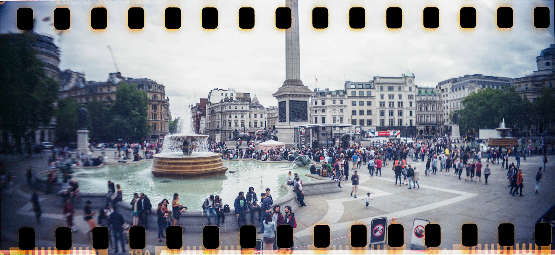 I took an Lomograohy Sprocket Rocket out for a walk around London and was not disappointed - it exposes the entire height of the 35mm film, including the sprocket holes leading to a really lovely effect.