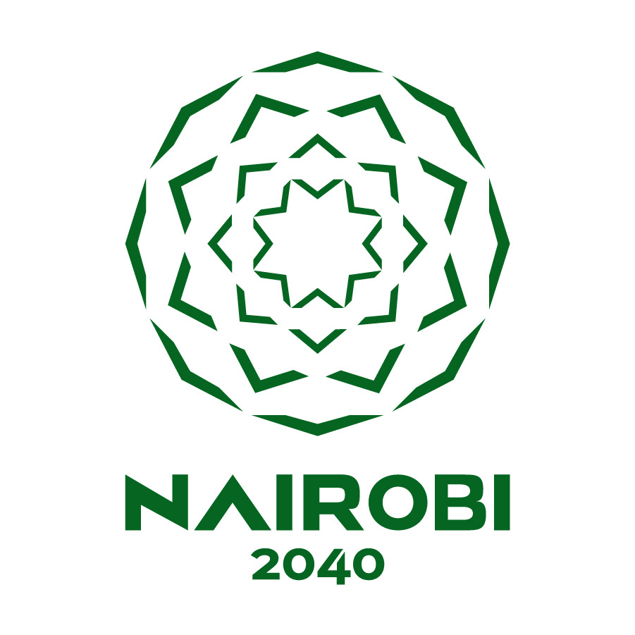 Nairobi 2040, logo, monochrome.